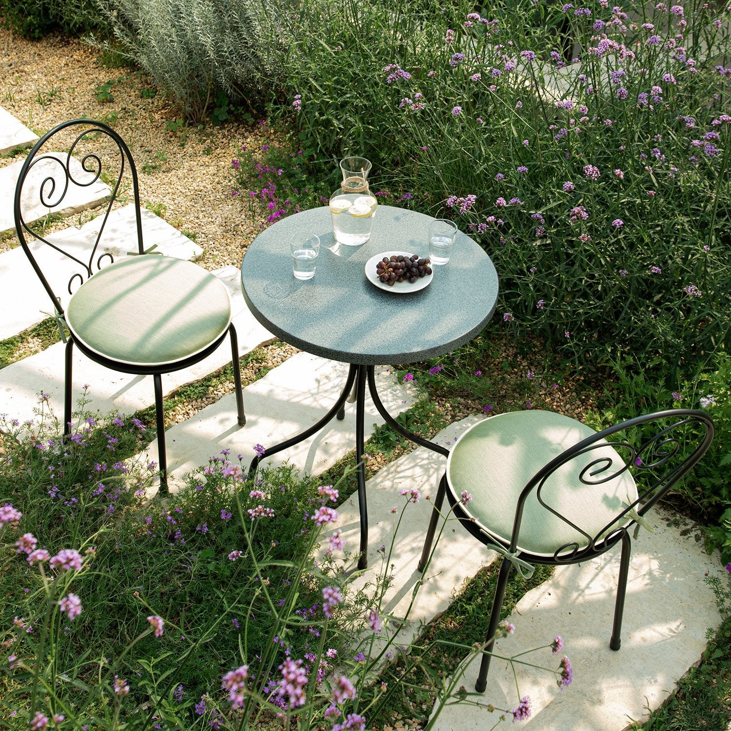 Haymes Metal Indoor and Outdoor Bistro Set, Reseda Green - Image 2