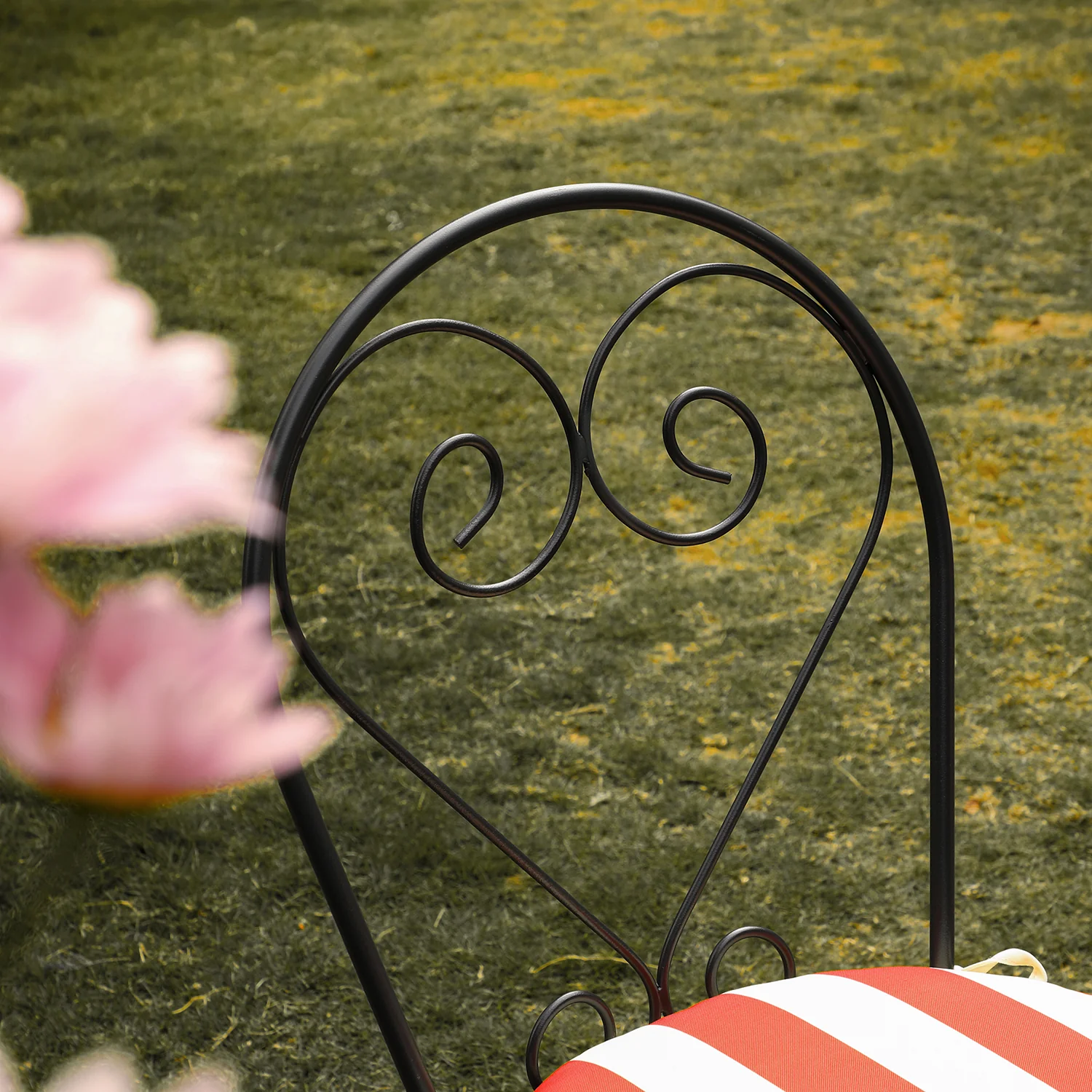 Haymes Metal Indoor and Outdoor Bistro Set, Scarlet Stripe - Image 8