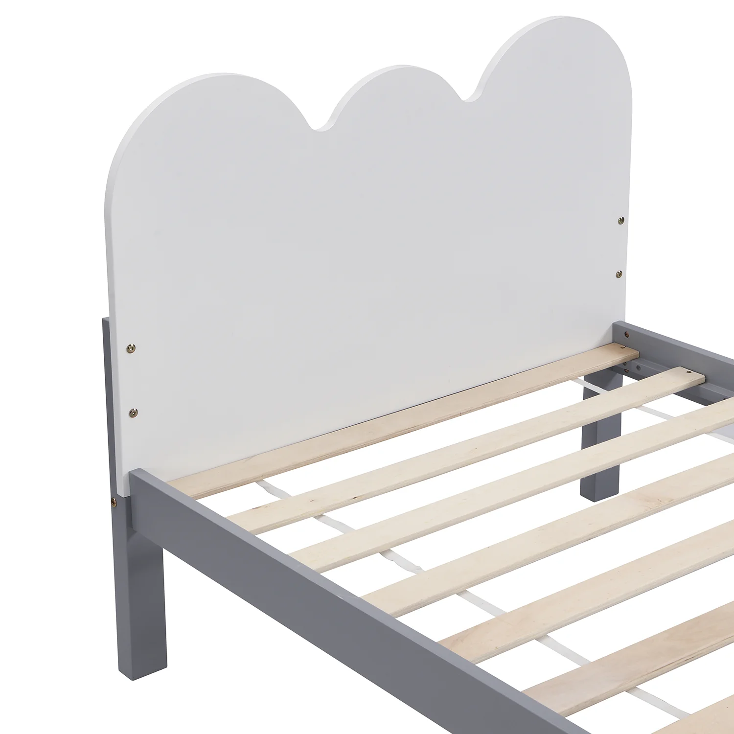 Hedwig Wooden Cloud Headboard Kid's Single Bed - Image 7
