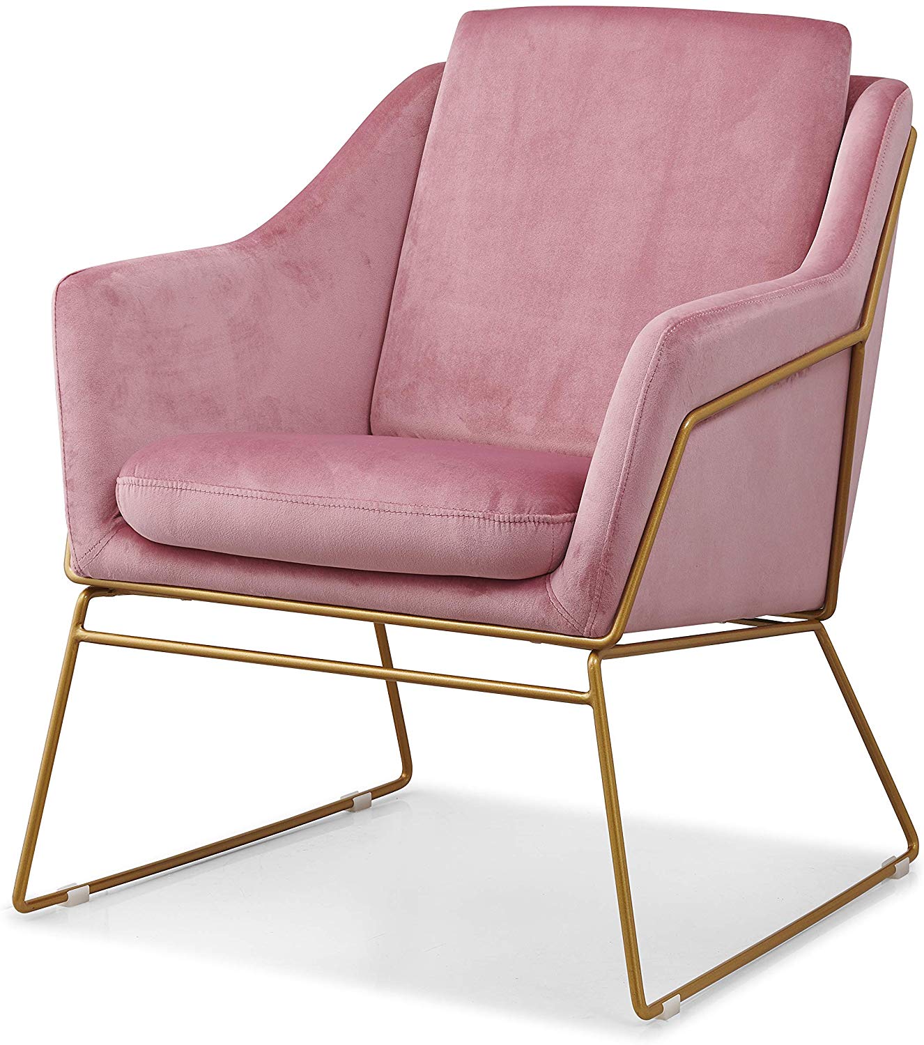 Hedy Accent Chair in Pink Velvet - Image 3