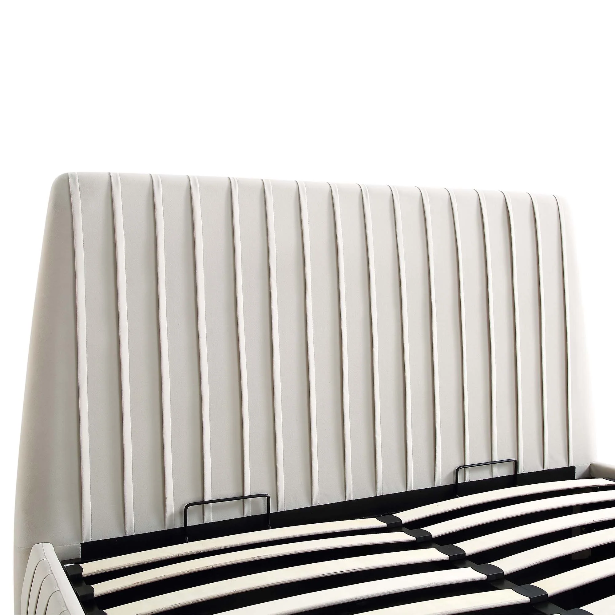 Helia Pleated Ottoman Storage Bed, Champagne Velvet - Image 12