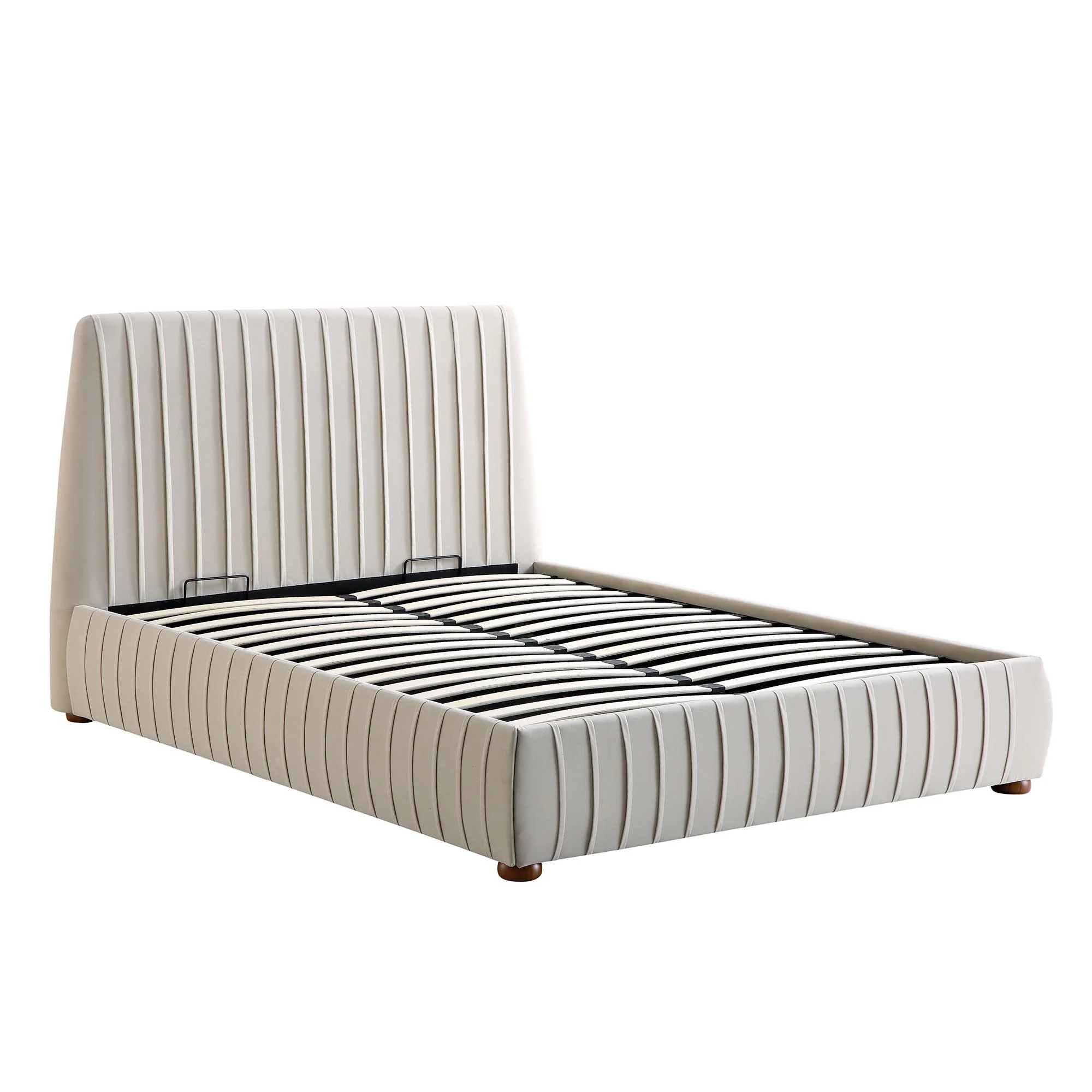 Helia Pleated Ottoman Storage Bed, Champagne Velvet - Image 6