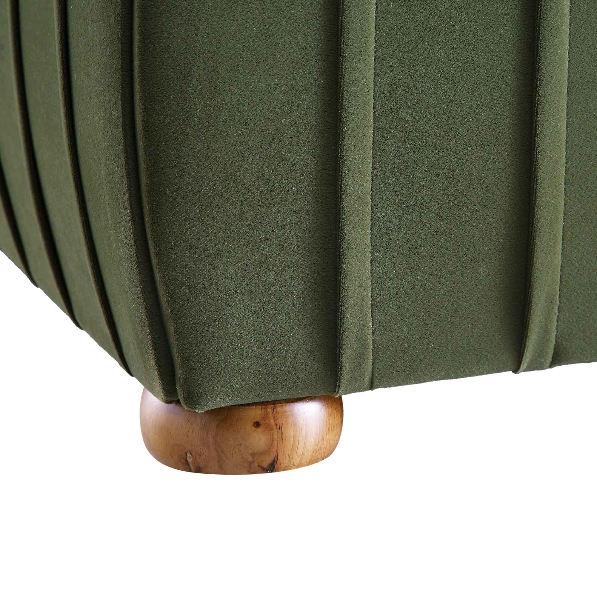 Helia Pleated Ottoman Storage Bed, Moss Green Velvet - Image 15