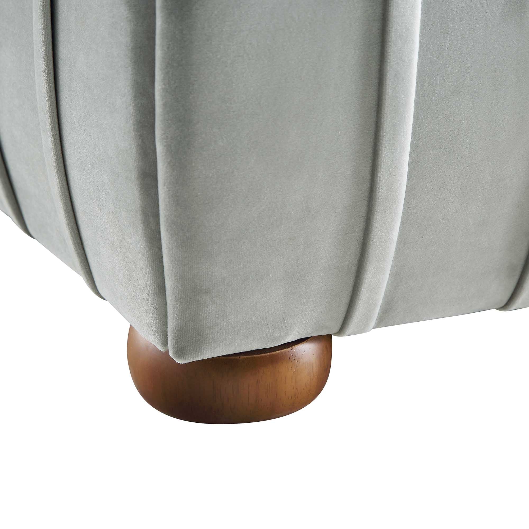 Helia Pleated Ottoman Storage Bed, Silver Grey Velvet - Image 14