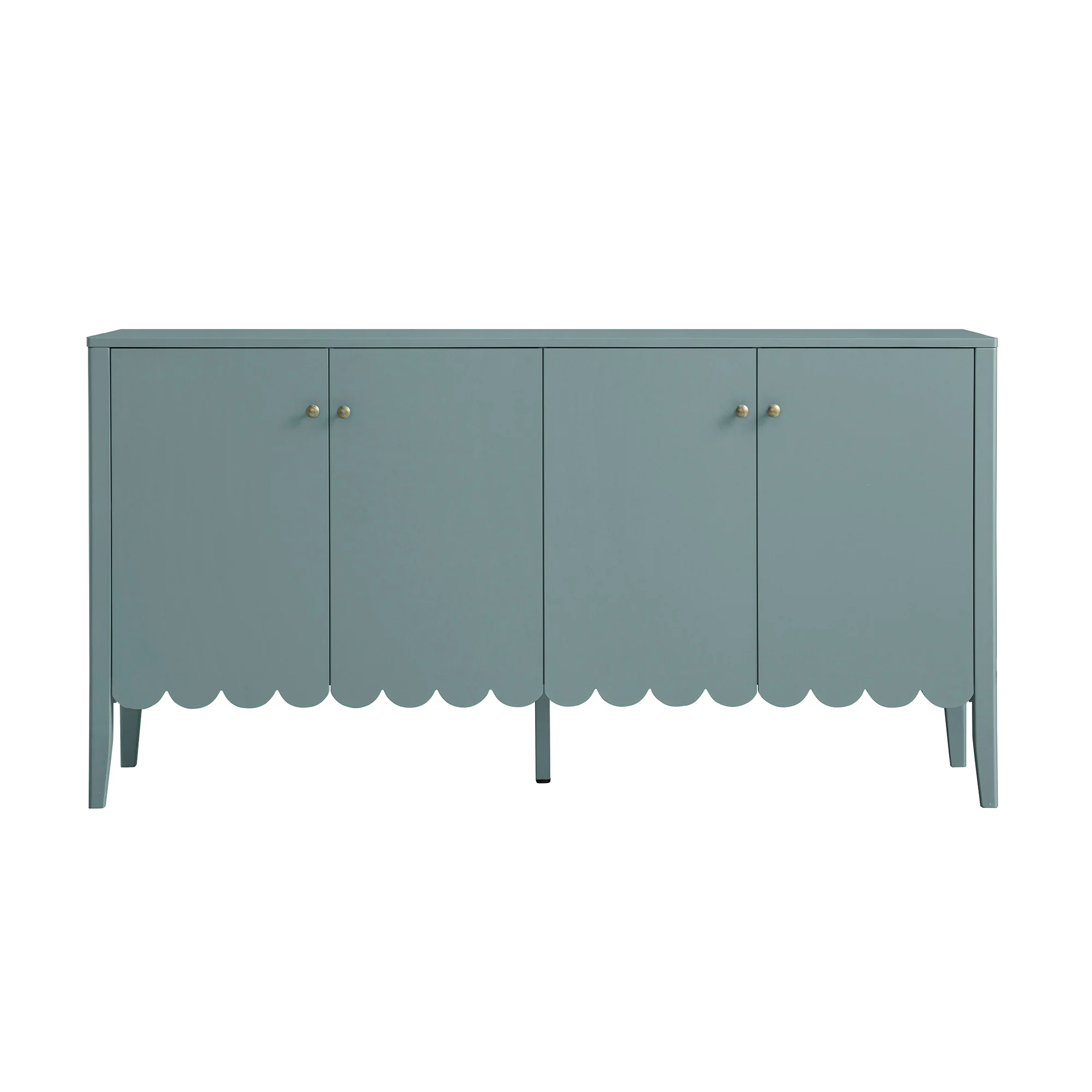 Henley Scalloped Edge 150cm Wide Sideboard, Blue Spruce - Image 8