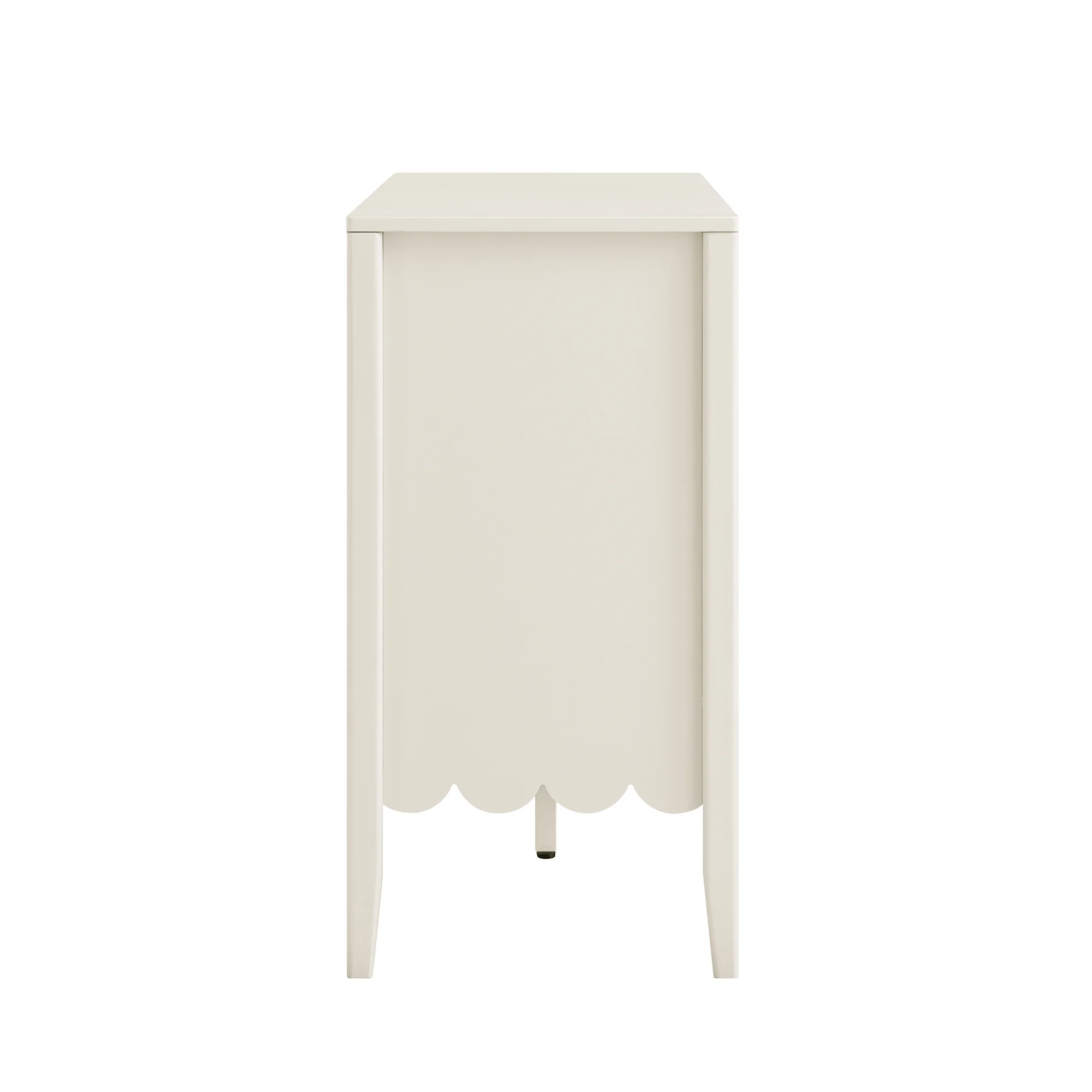 Henley Scalloped Edge 150cm Wide Sideboard with Open Shelf, Light Sand - Image 11