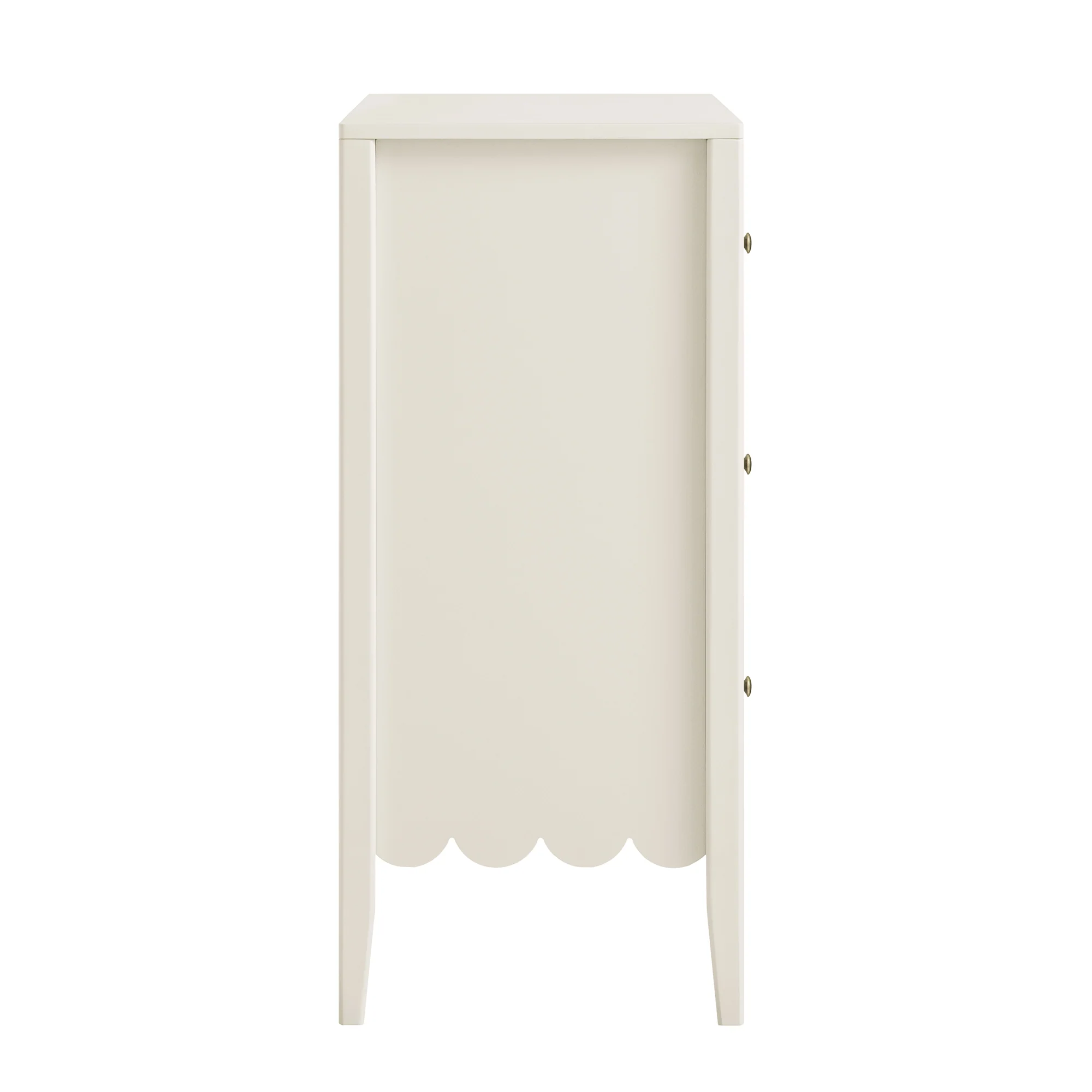 Henley Scalloped Edge 3 Drawer Chest, Light Sand - Image 10