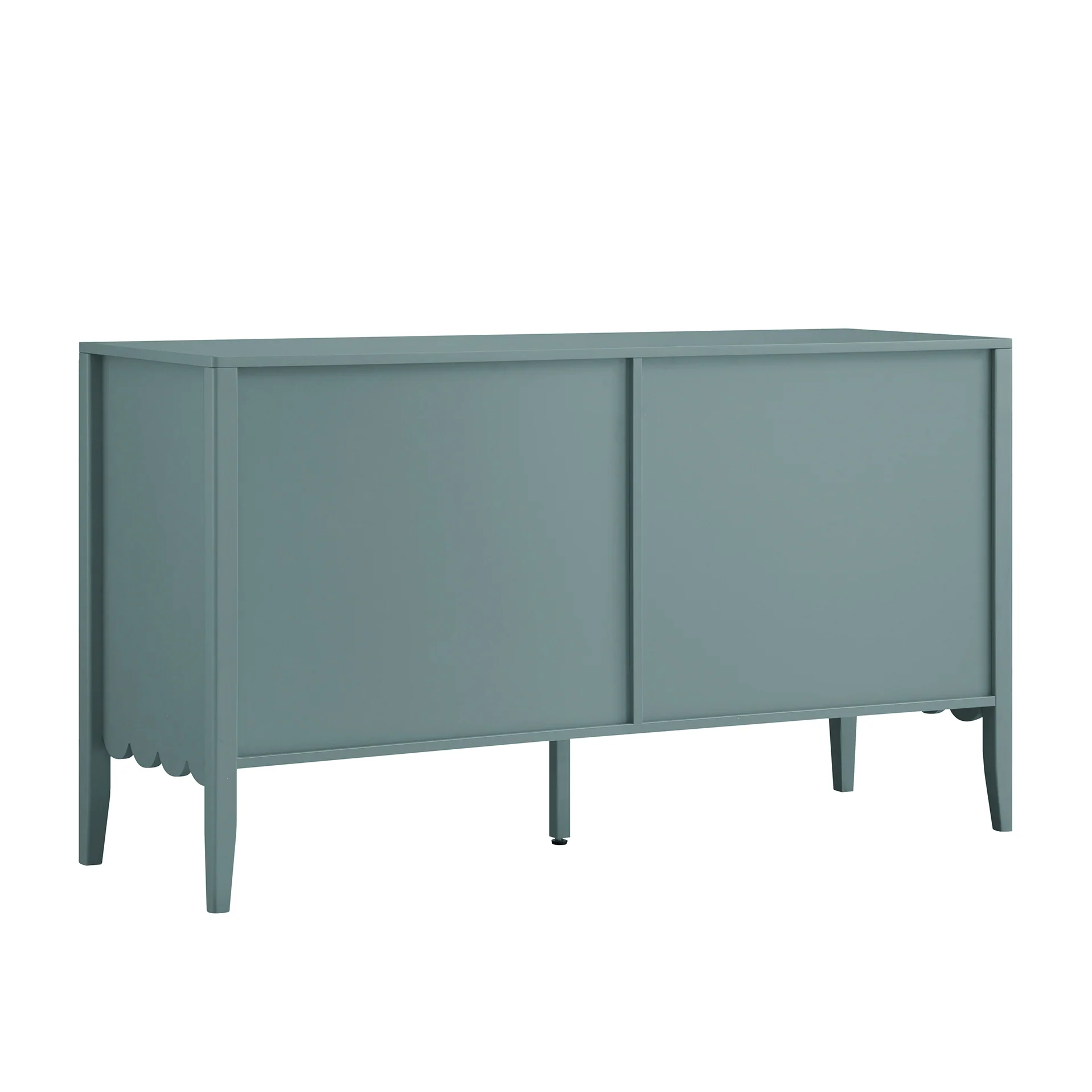 Henley Scalloped Edge 6 Drawer 140cm Wide Chest, Blue Spruce - Image 11