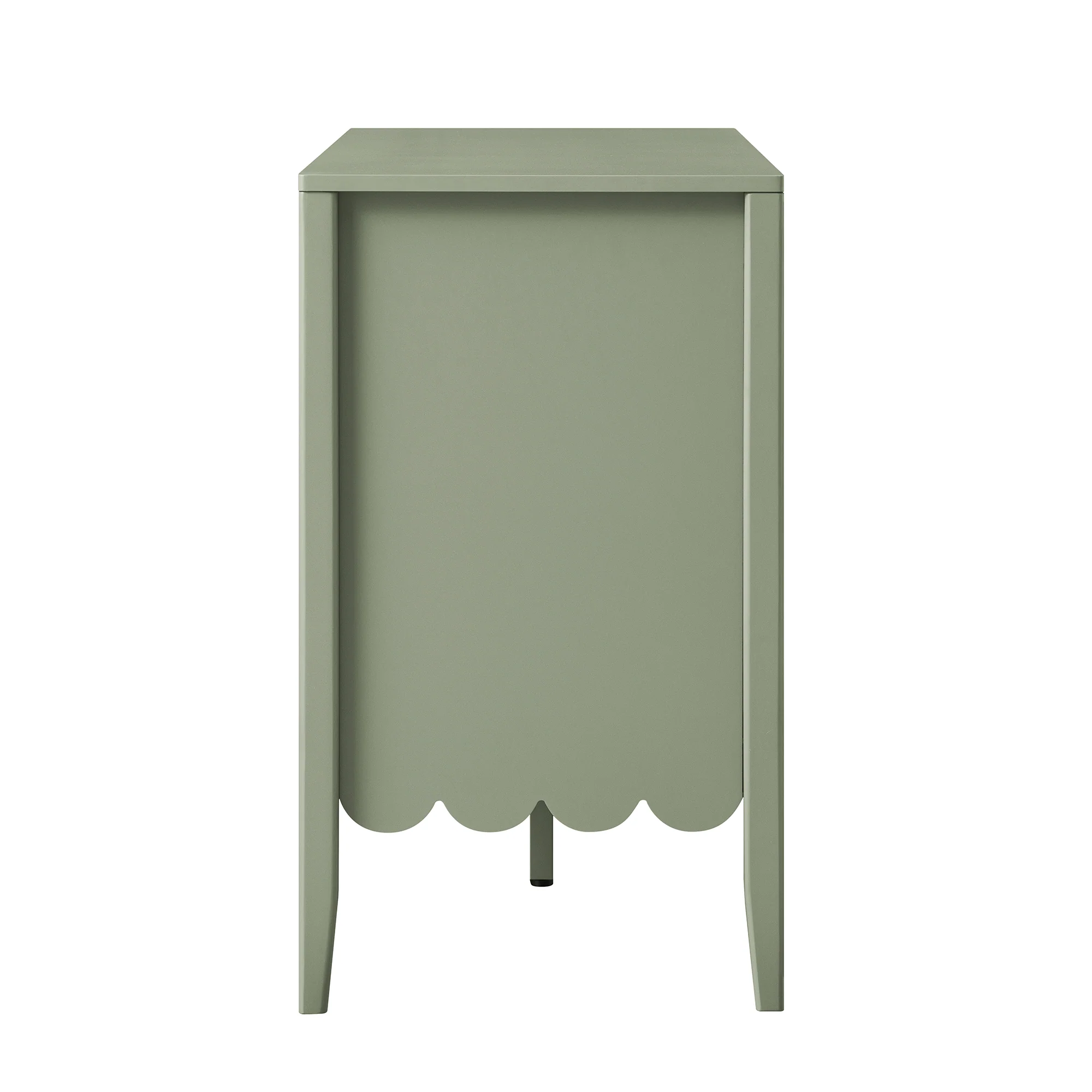 Henley Scalloped Edge 6 Drawer 140cm Wide Chest, Sage Green - Image 11