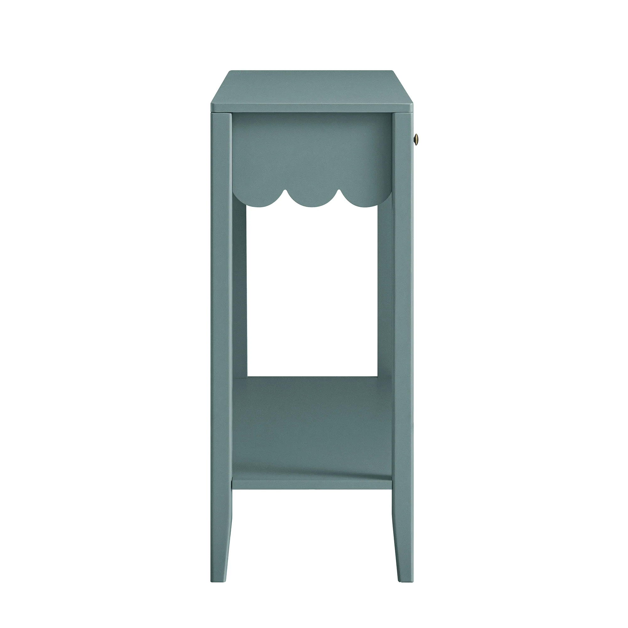 Henley Scalloped Edge Console Table, Blue Spruce - Image 10