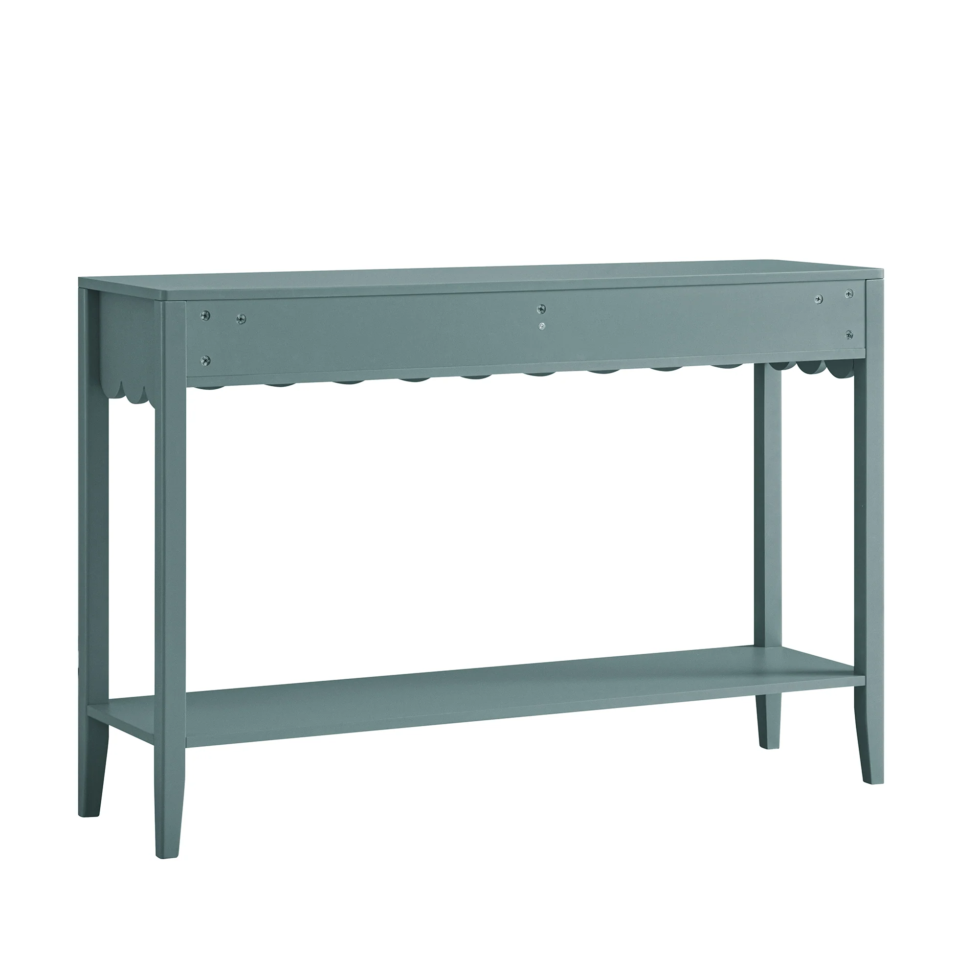 Henley Scalloped Edge Console Table, Blue Spruce - Image 11