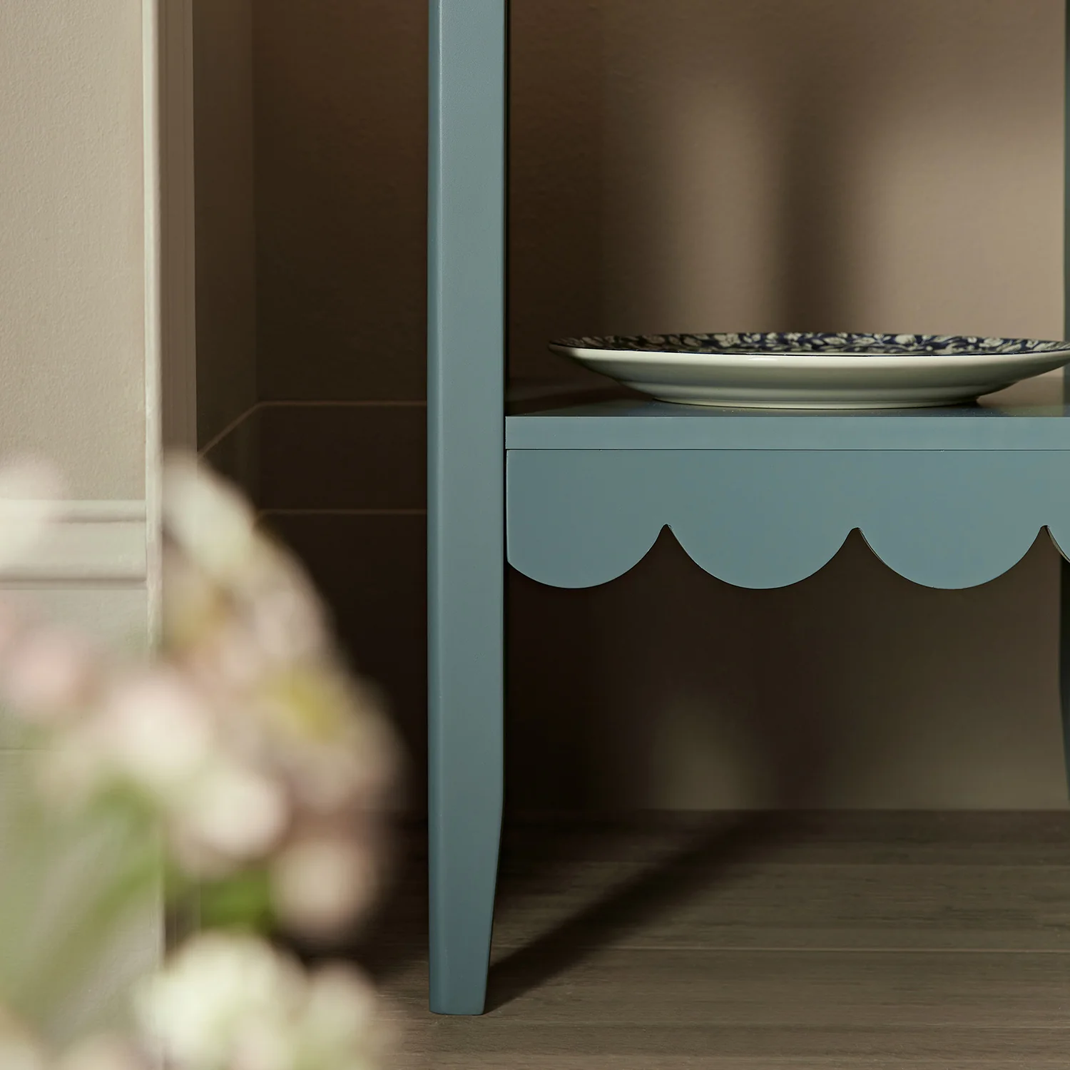 Henley Scalloped Edge Side Table, Blue Spruce - Image 4