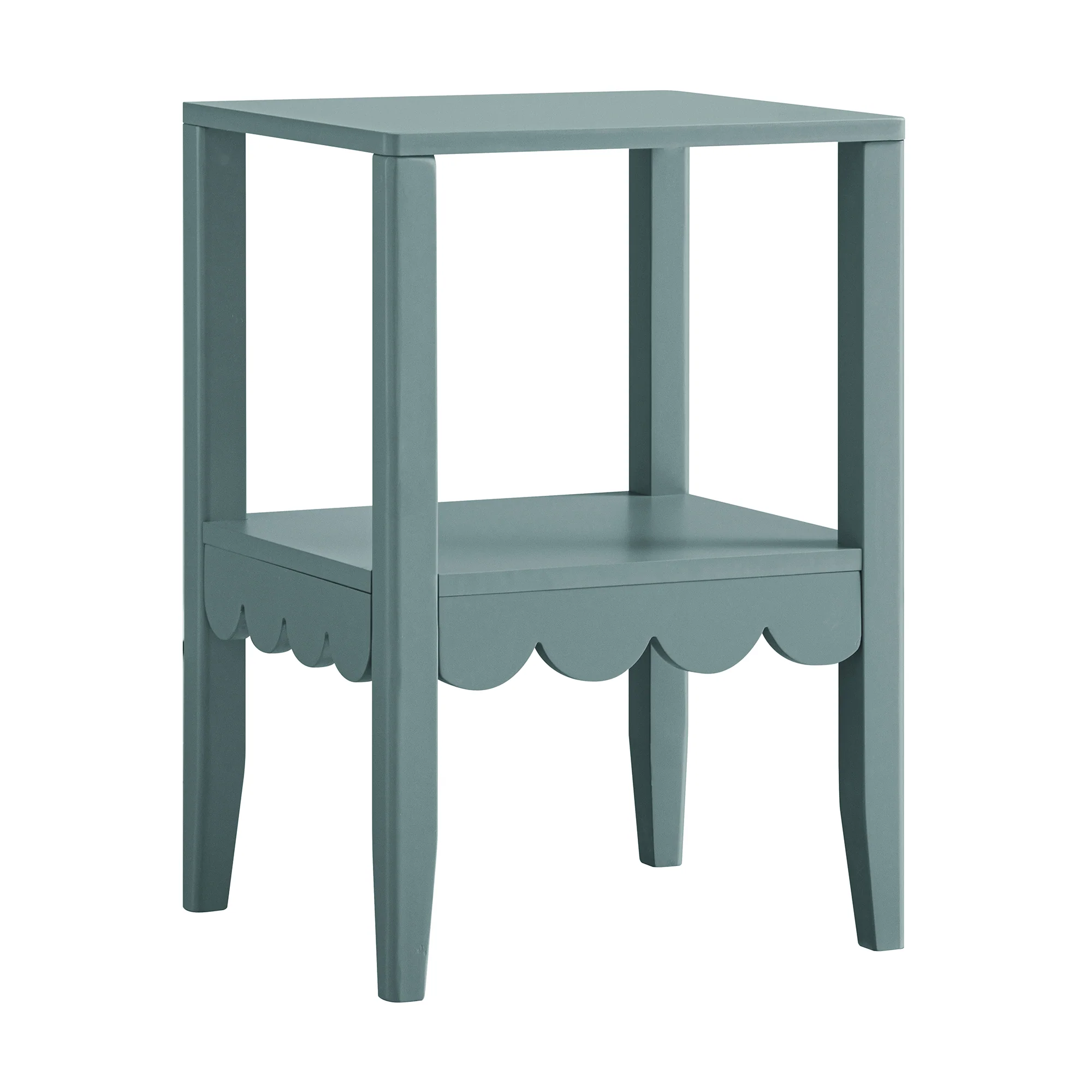 Henley Scalloped Edge Side Table, Blue Spruce - Image 6