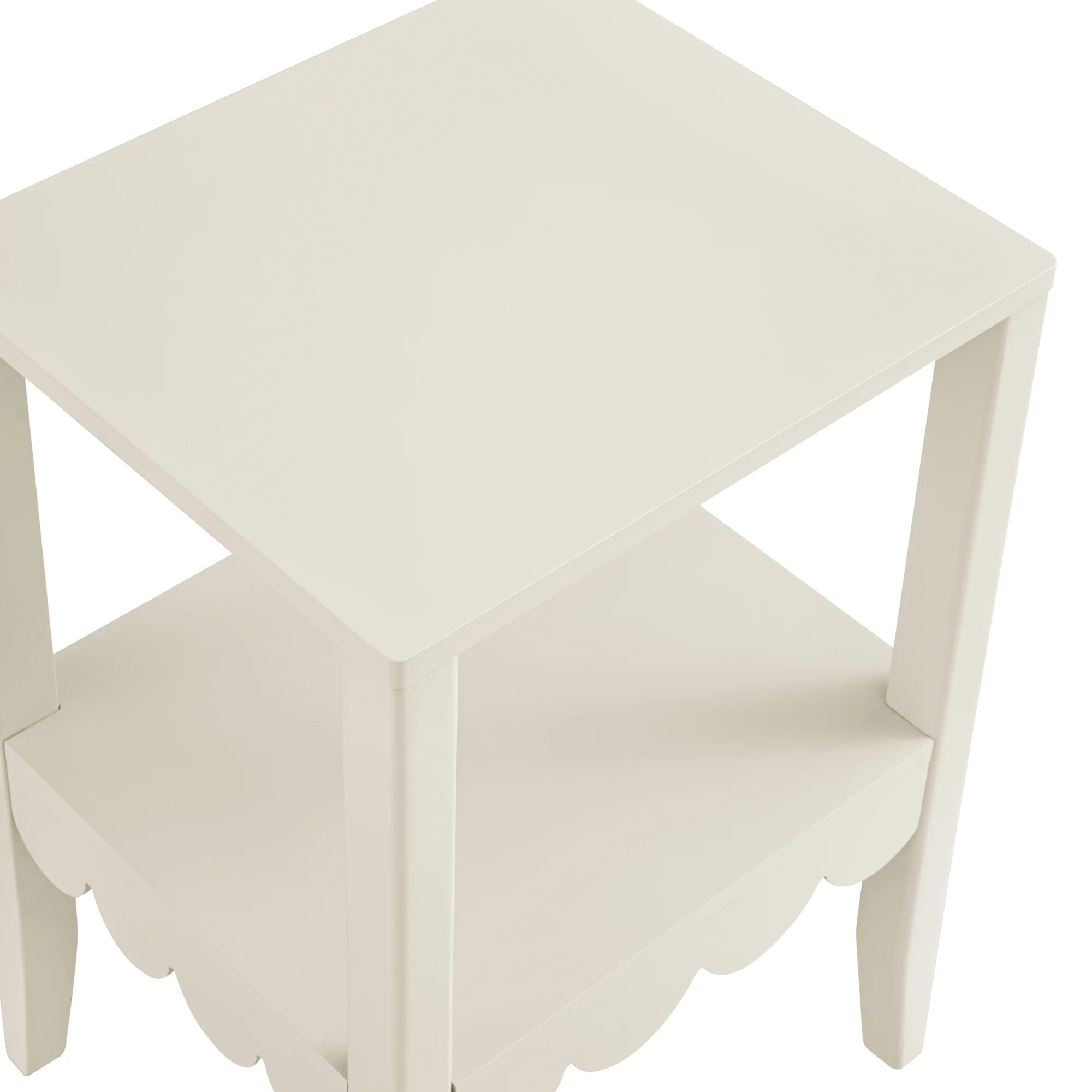 Henley Scalloped Edge Side Table, Light Sand - Image 10