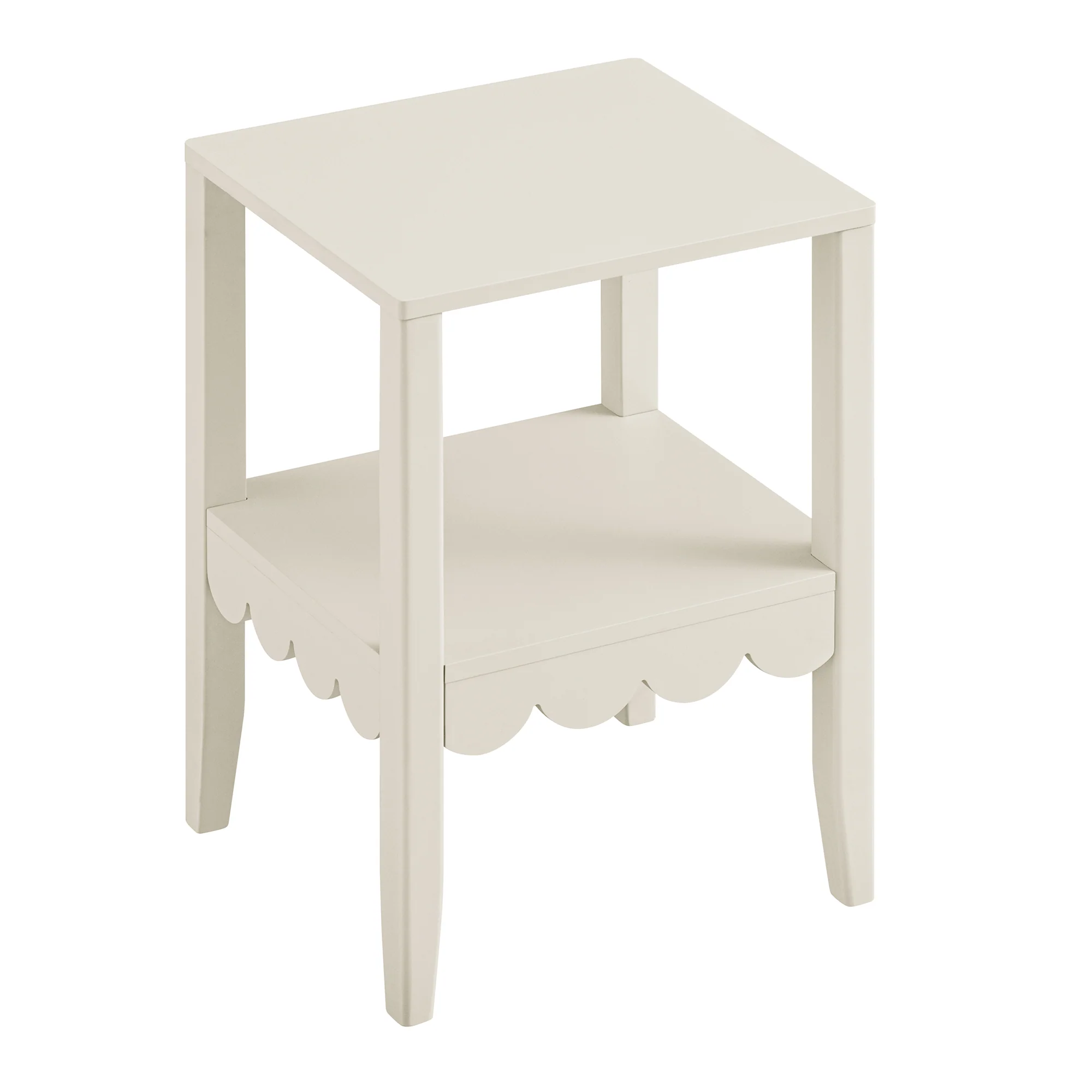 Henley Scalloped Edge Side Table, Light Sand - Image 8