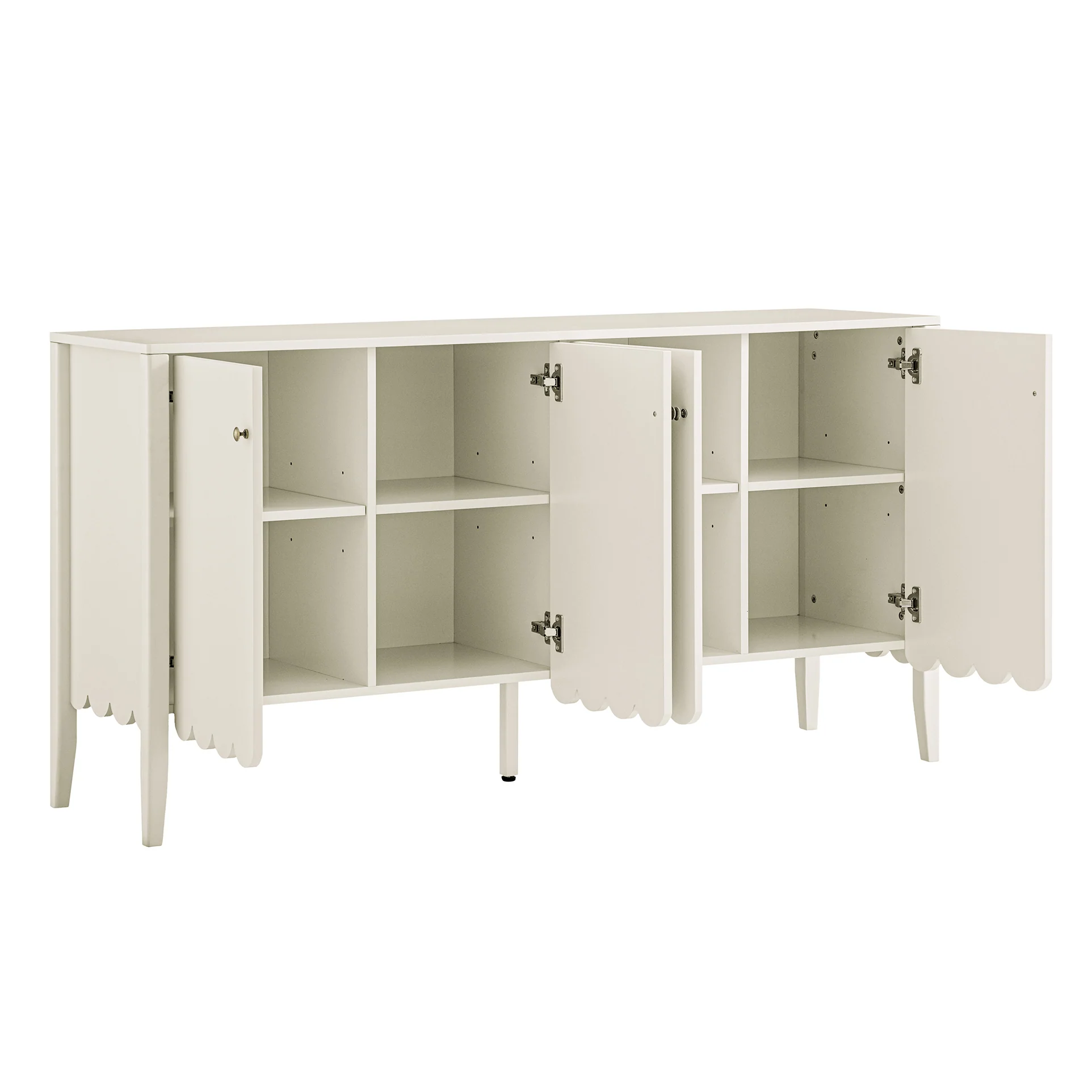 Henley Scalloped Edge 150cm Wide Sideboard, Light Sand - Image 10