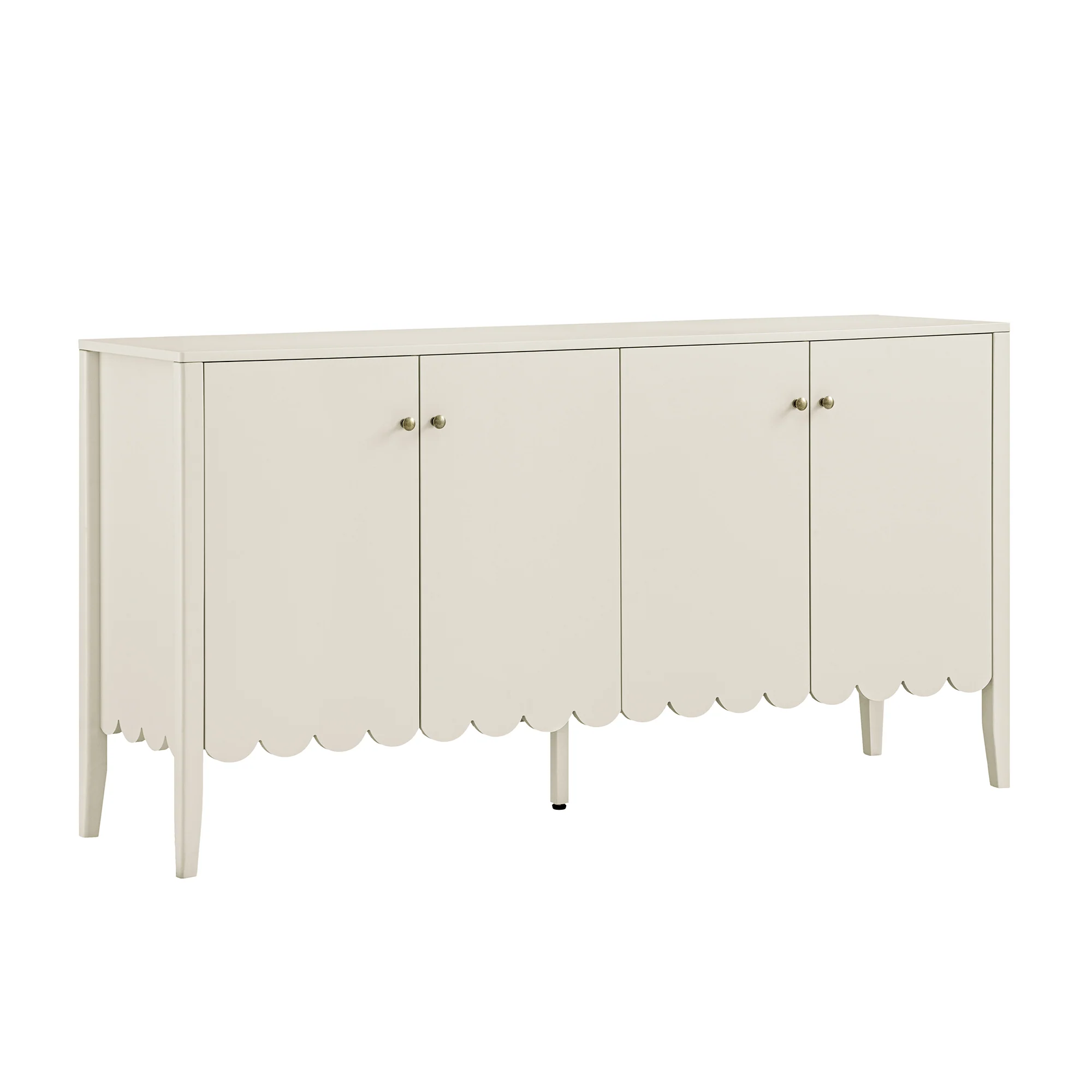 Henley Scalloped Edge 150cm Wide Sideboard, Light Sand - Image 8