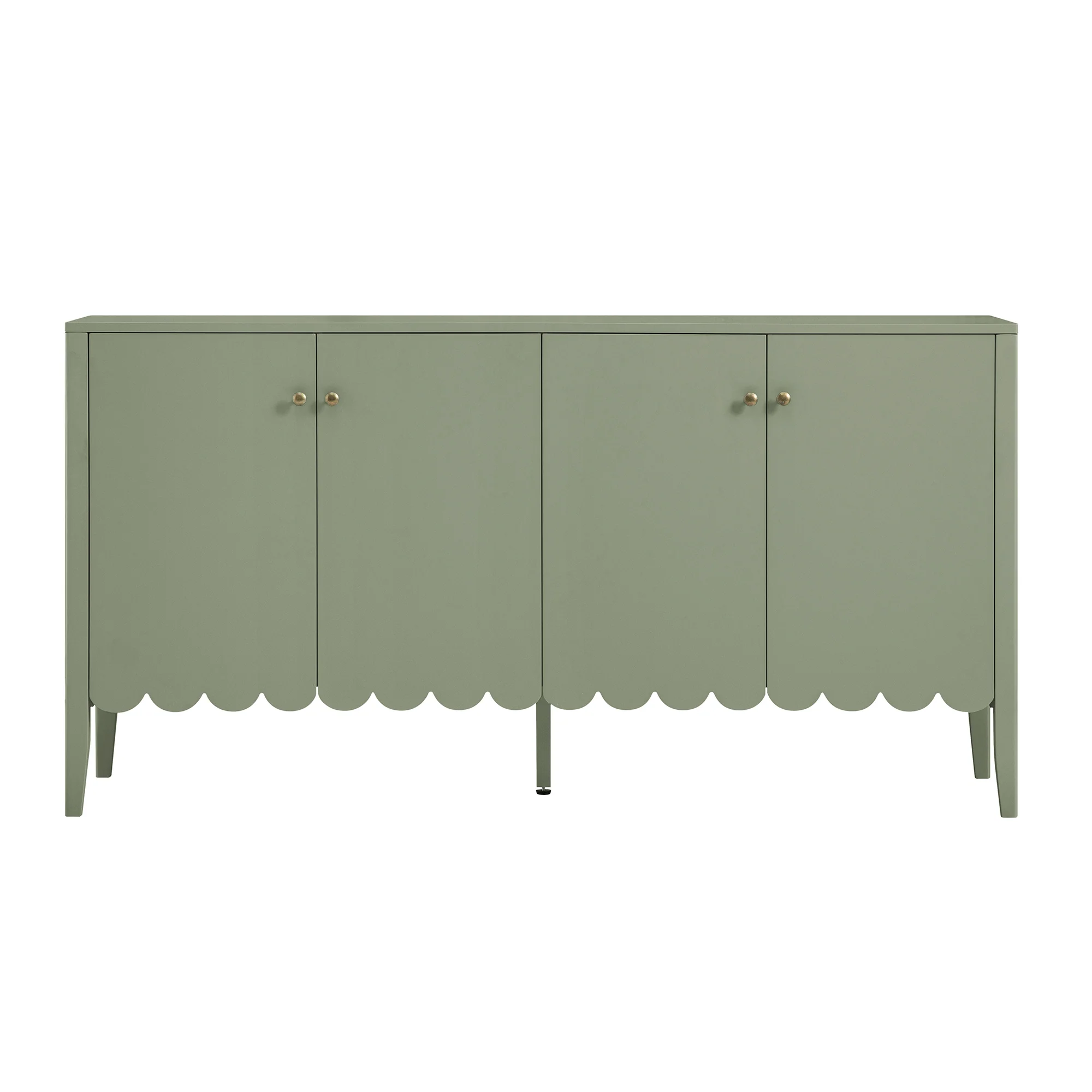 Henley Scalloped Edge 150cm Wide Sideboard, Sage Green - Image 5