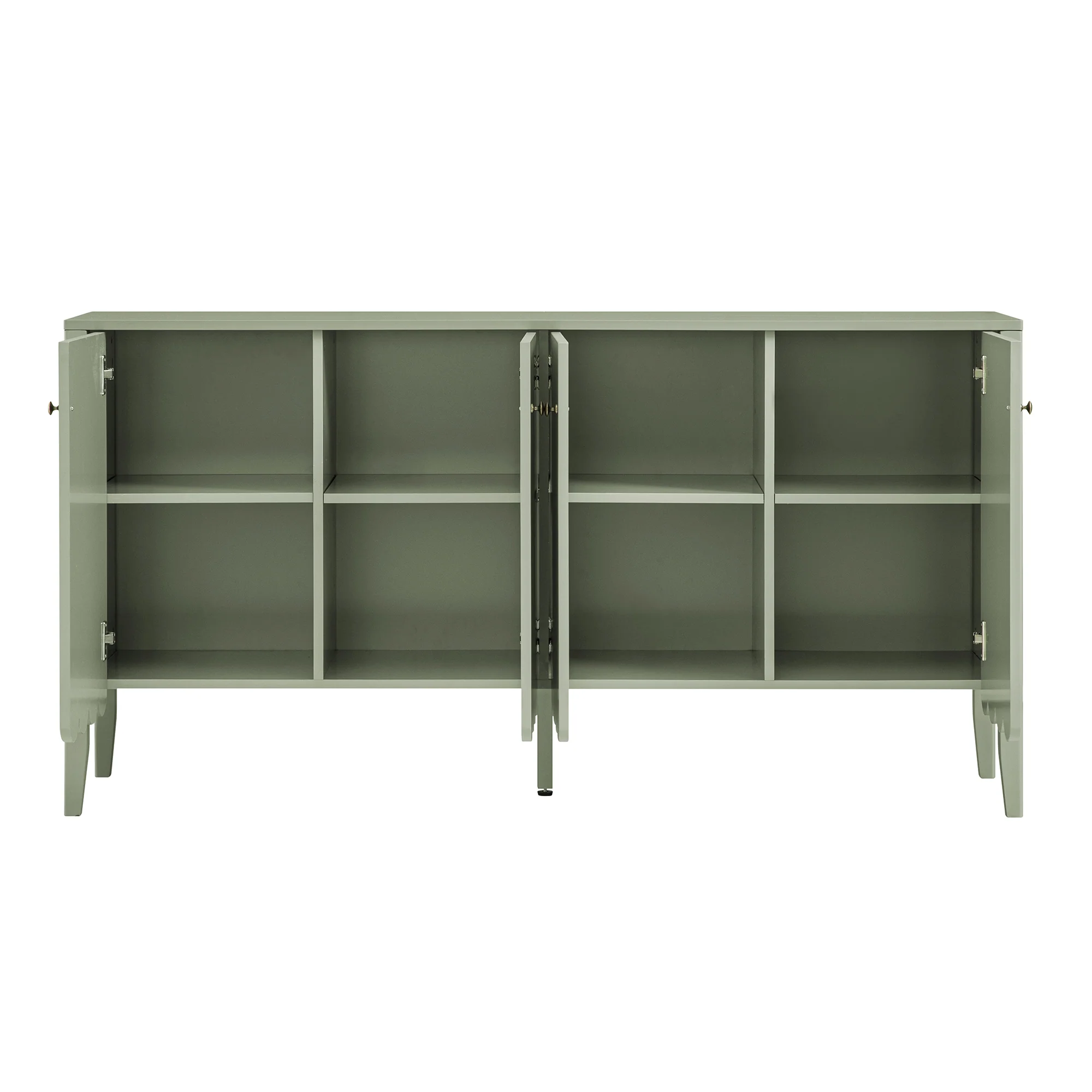 Henley Scalloped Edge 150cm Wide Sideboard, Sage Green - Image 8