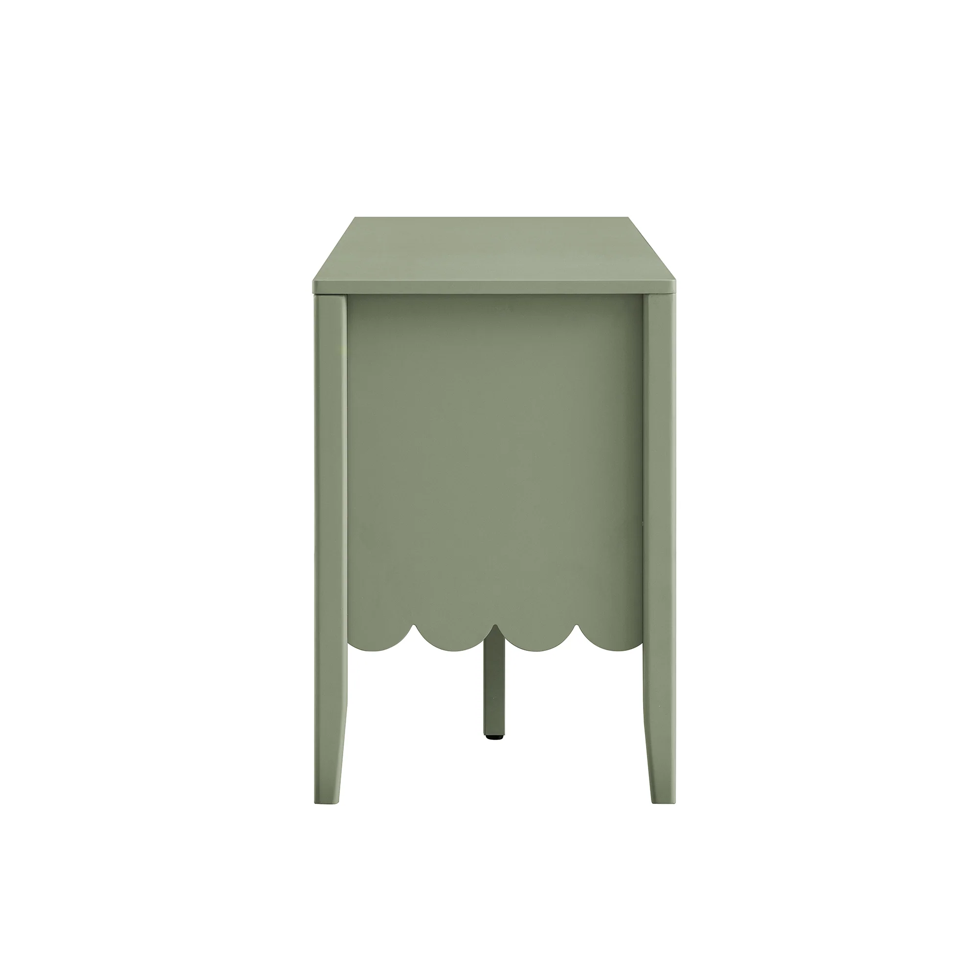 Henley Scalloped Edge 150cm Wide TV Unit, Sage Green - Image 13