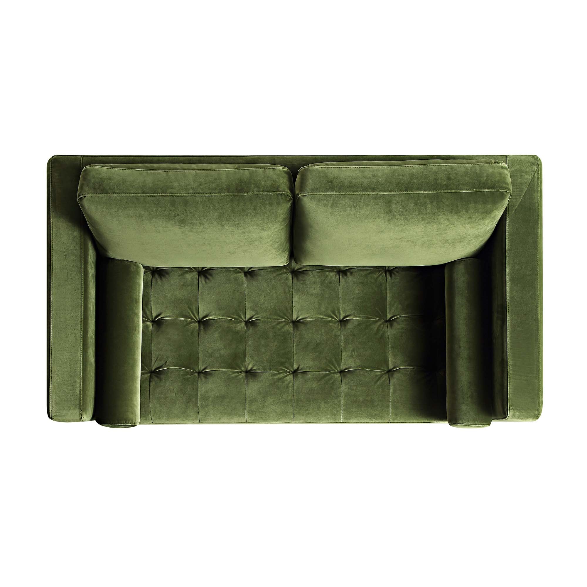 Henrietta 2-Seater Sofa, Moss Green Velvet - Image 7