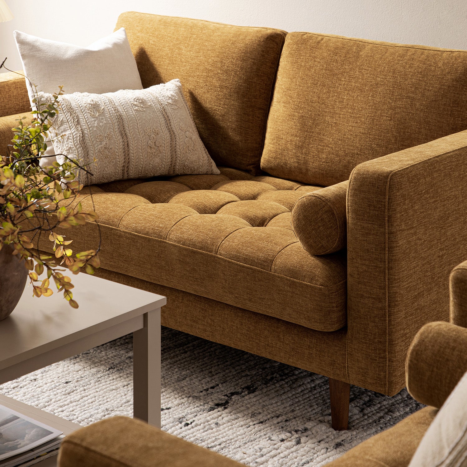 Henrietta 2-Seater Sofa, Spiced Honey Chenille - Image 3