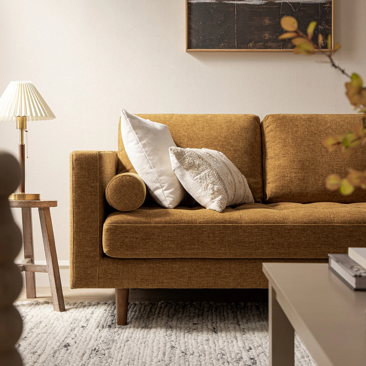 Henrietta 2-Seater Sofa, Spiced Honey Chenille - Image 4