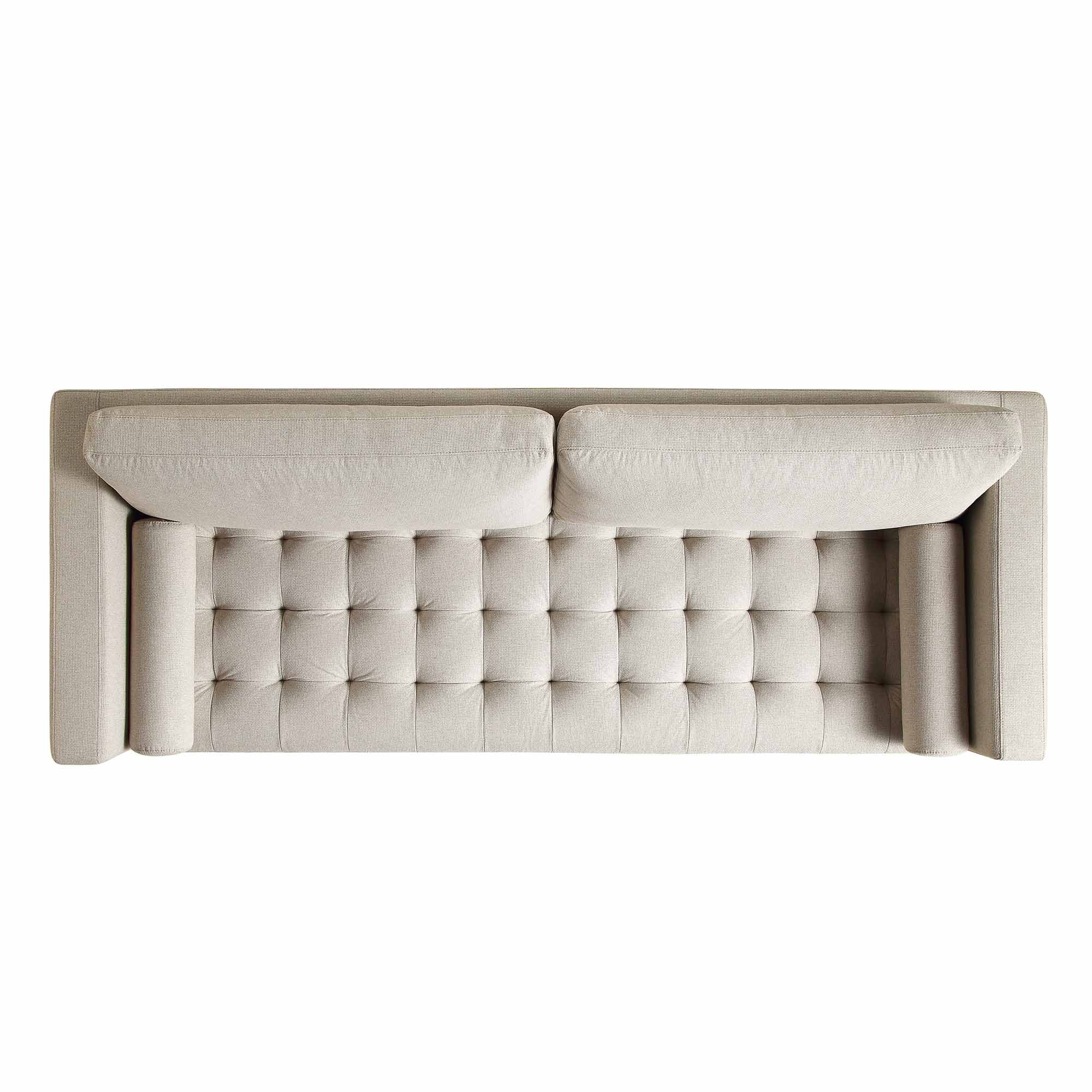 Henrietta Large 3-Seater Sofa, Beige Woven Fabric - Image 9
