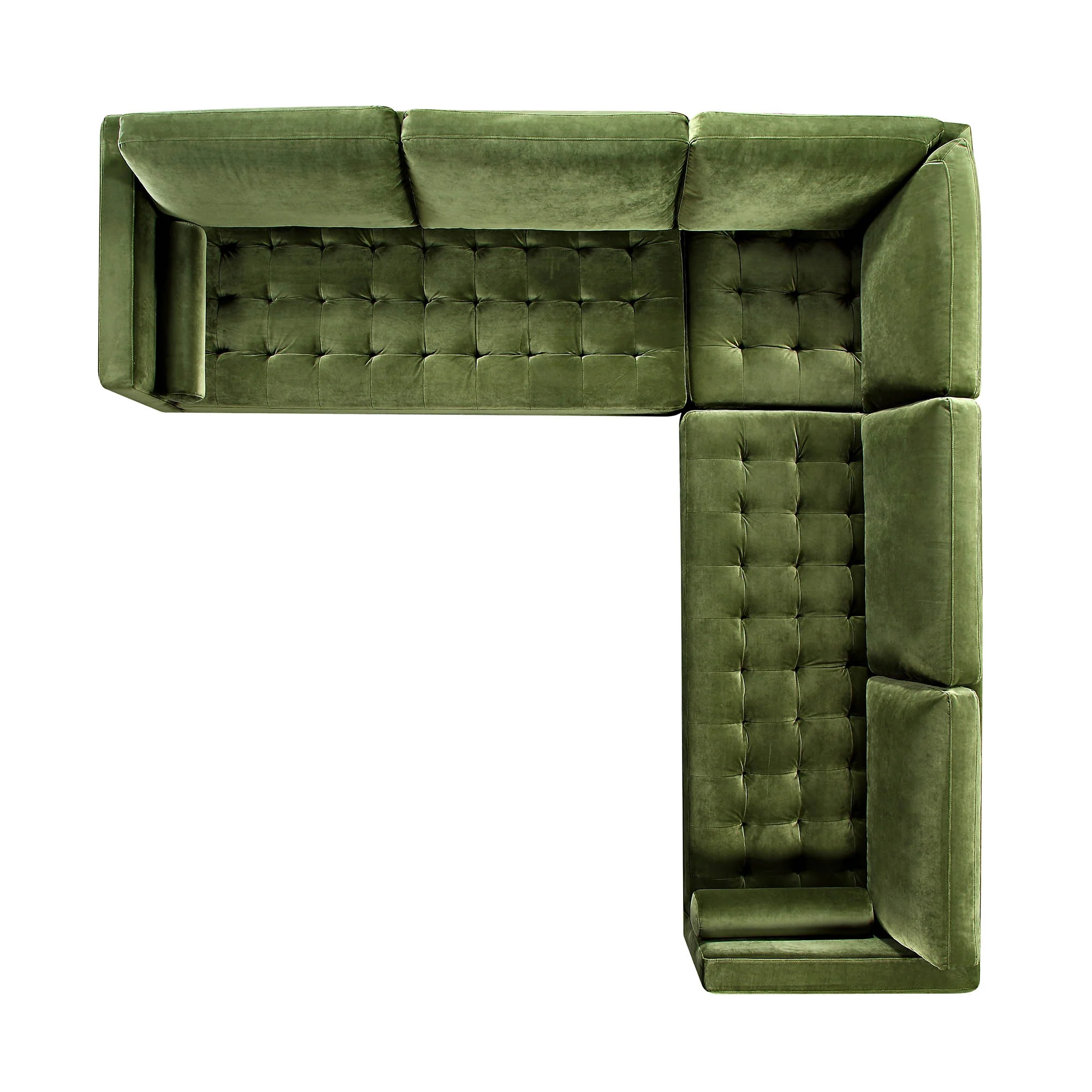 Henrietta 5+Seater Corner Sofa, Moss Green Velvet - Image 10