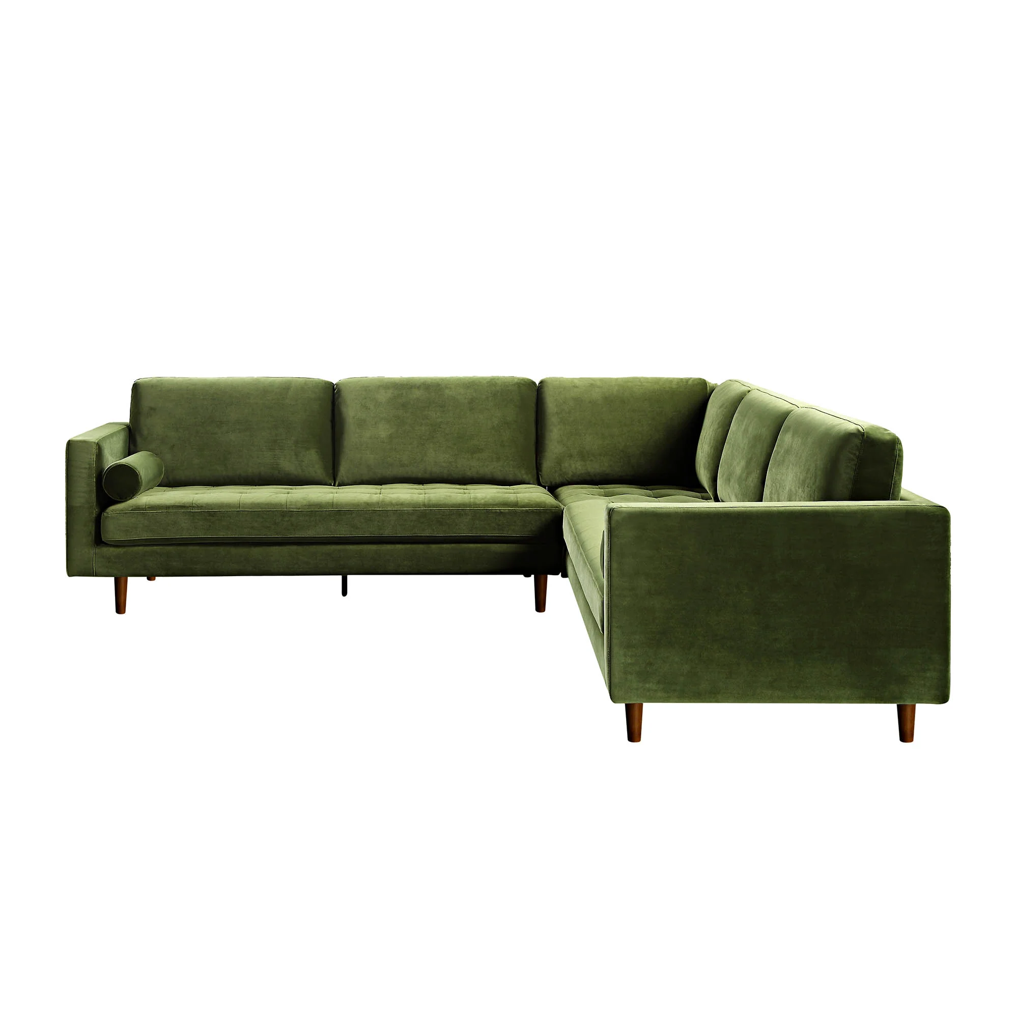 Henrietta 5+Seater Corner Sofa, Moss Green Velvet - Image 9