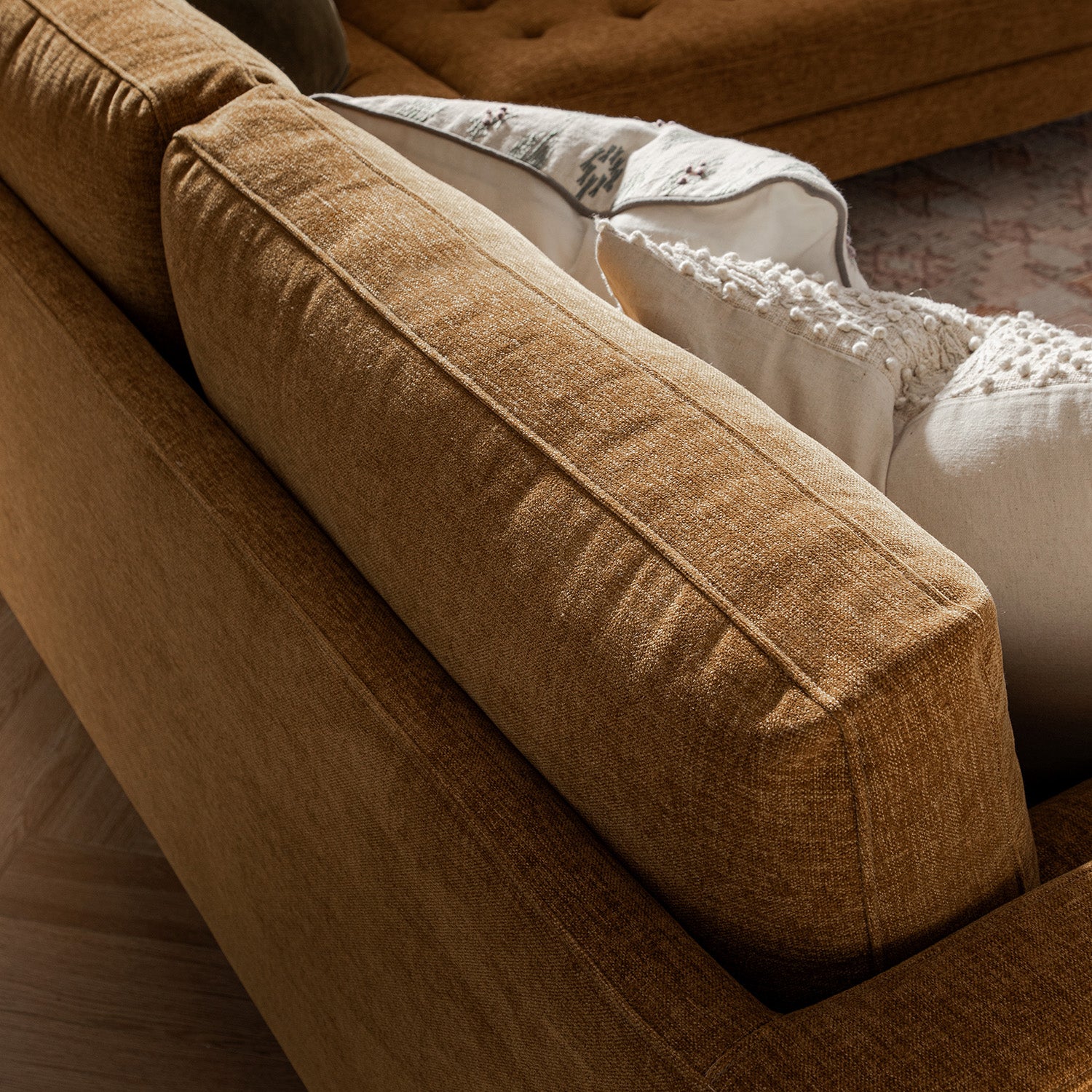 Henrietta 5+Seater Corner Sofa, Spiced Honey Chenille - Image 7