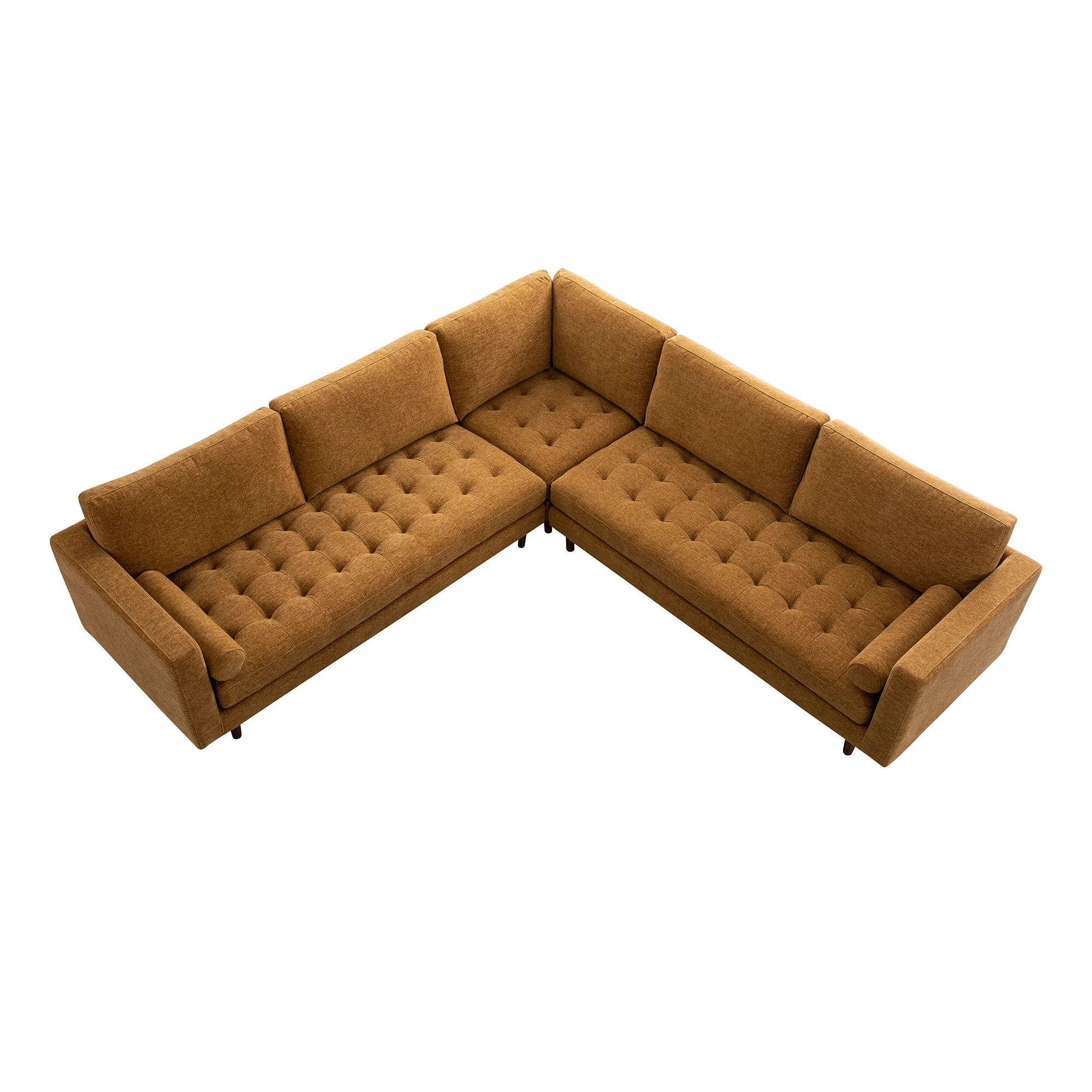Henrietta 5+Seater Corner Sofa, Spiced Honey Chenille - Image 9