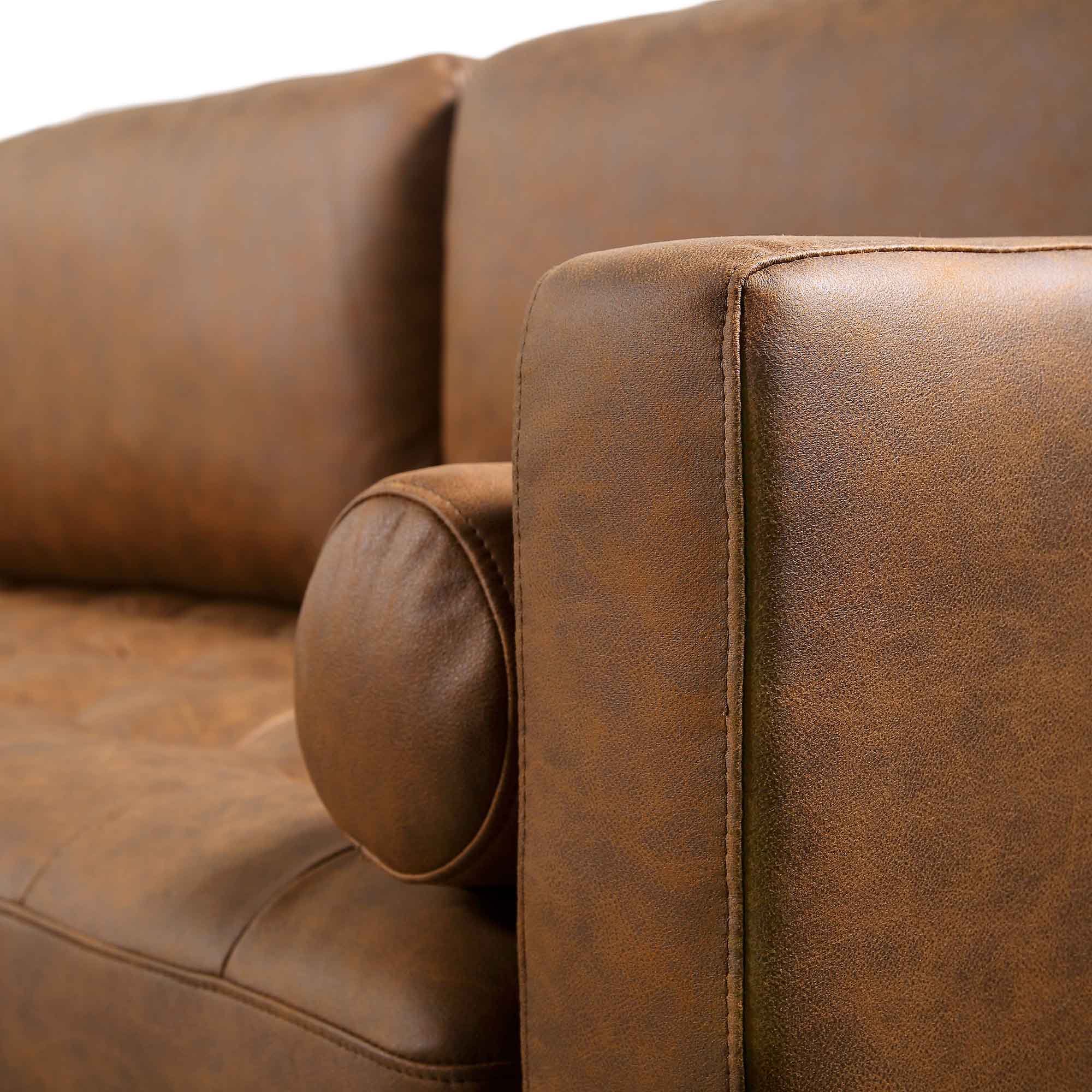 Henrietta 5+Seater Corner Sofa, Tan Faux Suede - Image 15
