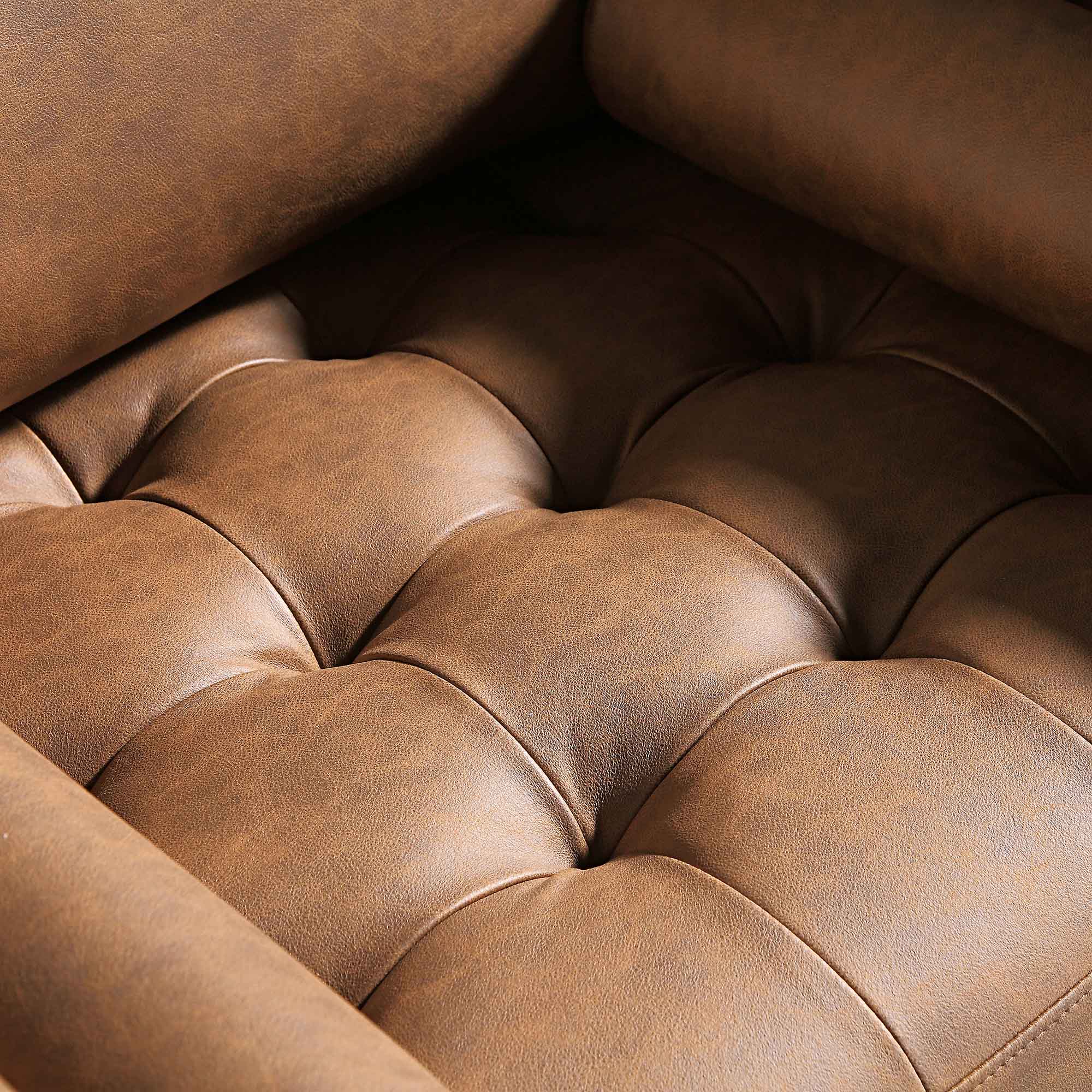 Henrietta Armchair, Tan Faux Suede - Image 12
