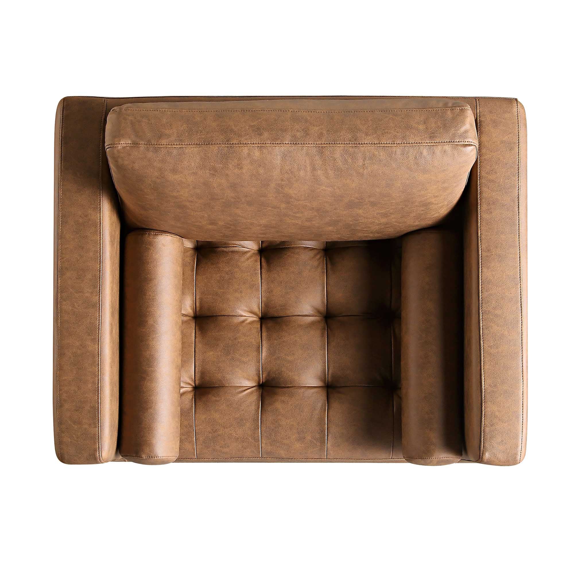 Henrietta Armchair, Tan Faux Suede - Image 8