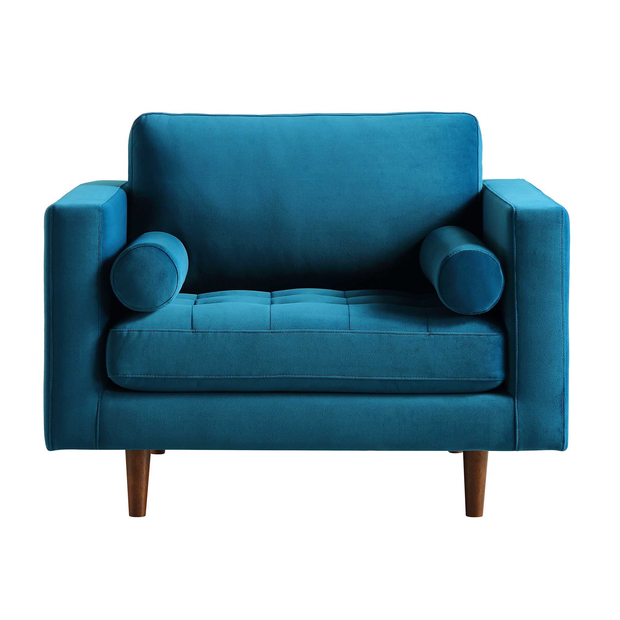 Henrietta Armchair, Teal Velvet - Image 5