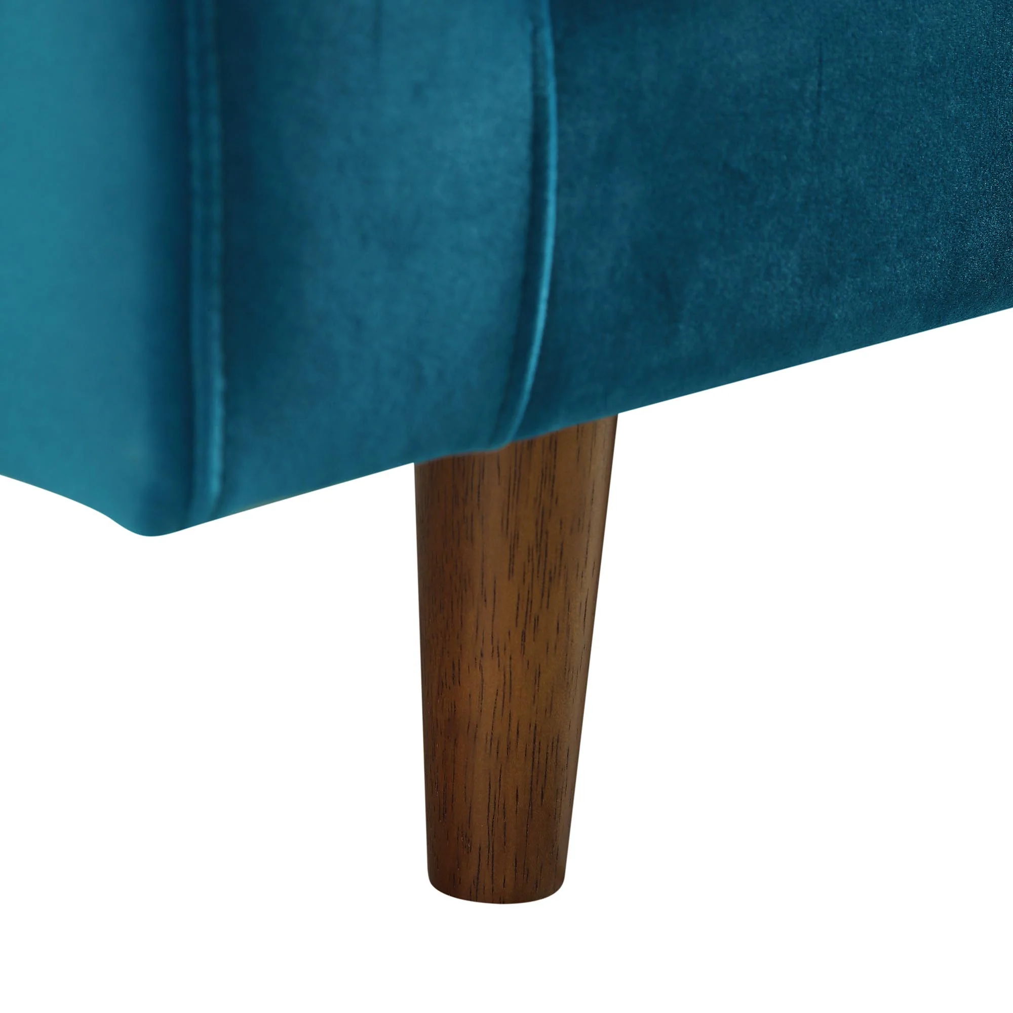 Henrietta Teal Velvet Grand 4-Seater Chaise End Sofa, Left Hand Facing - Image 13