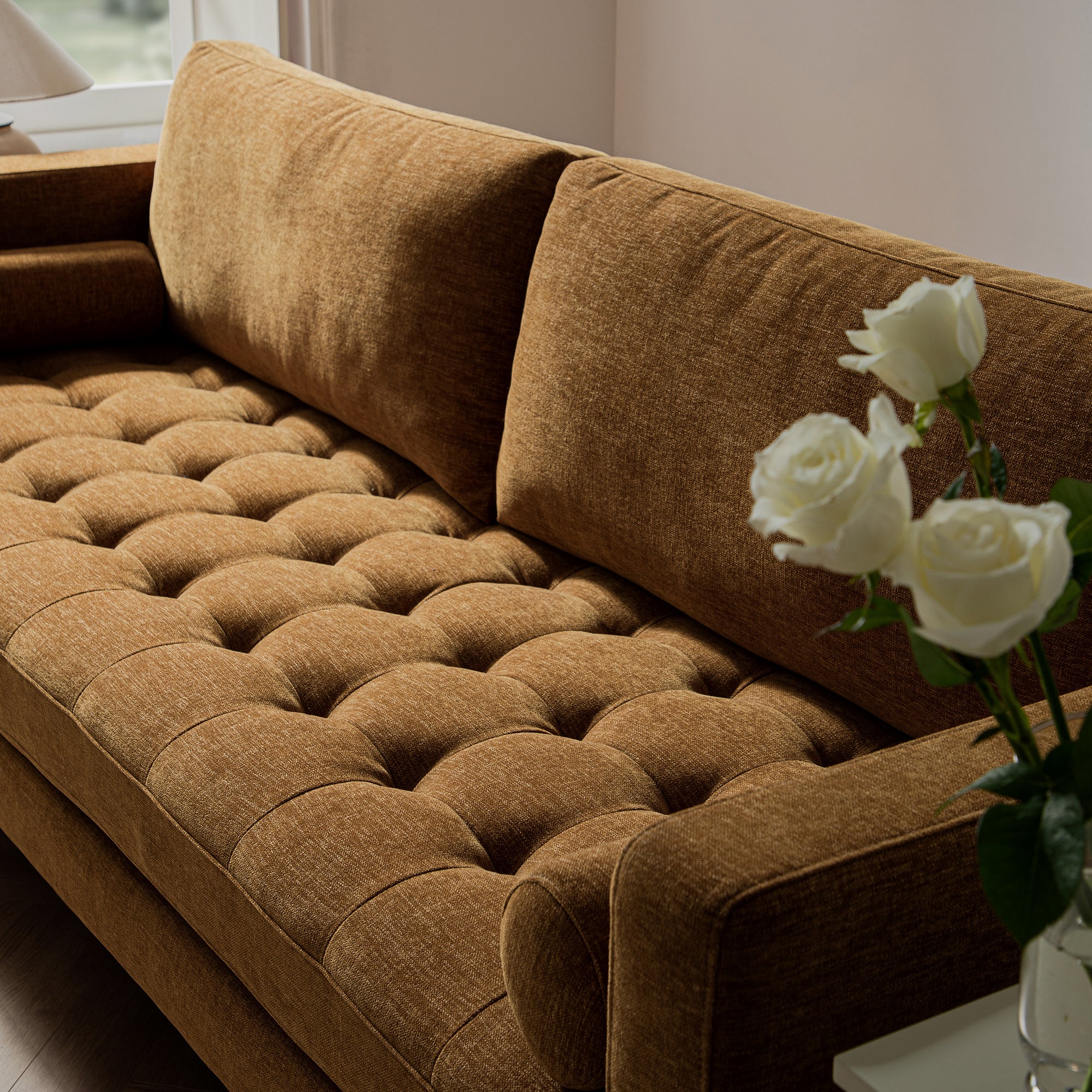 Henrietta Large 3-Seater Sofa, Spiced Honey Chenille - Image 4