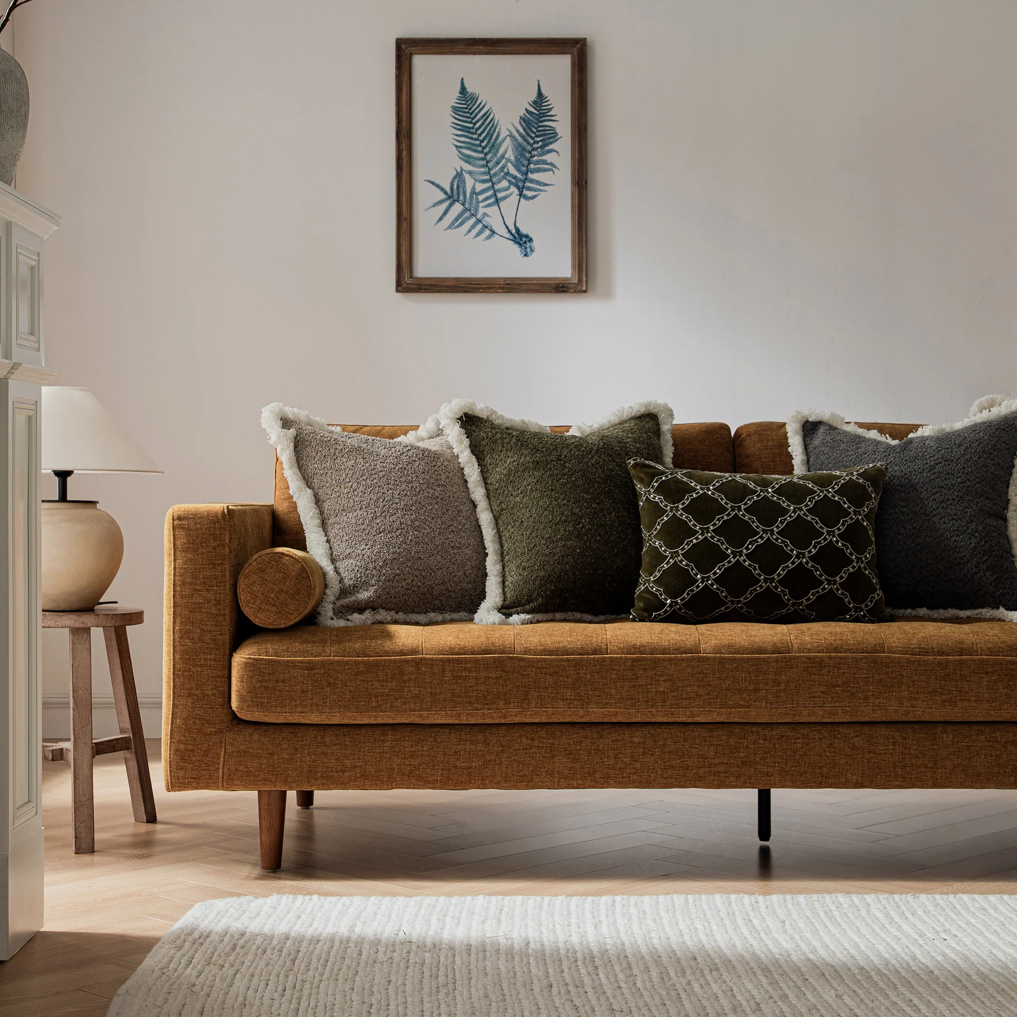 Henrietta Large 3-Seater Sofa, Spiced Honey Chenille - Image 5