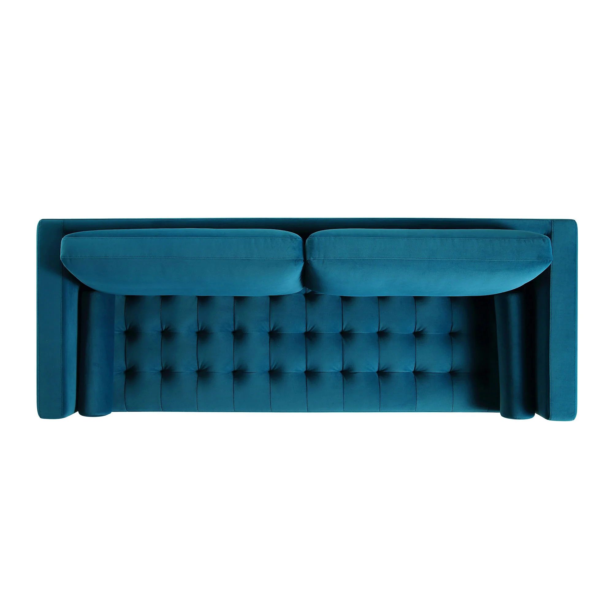 Henrietta Large 3-Seater Sofa, Teal Velvet - Image 8