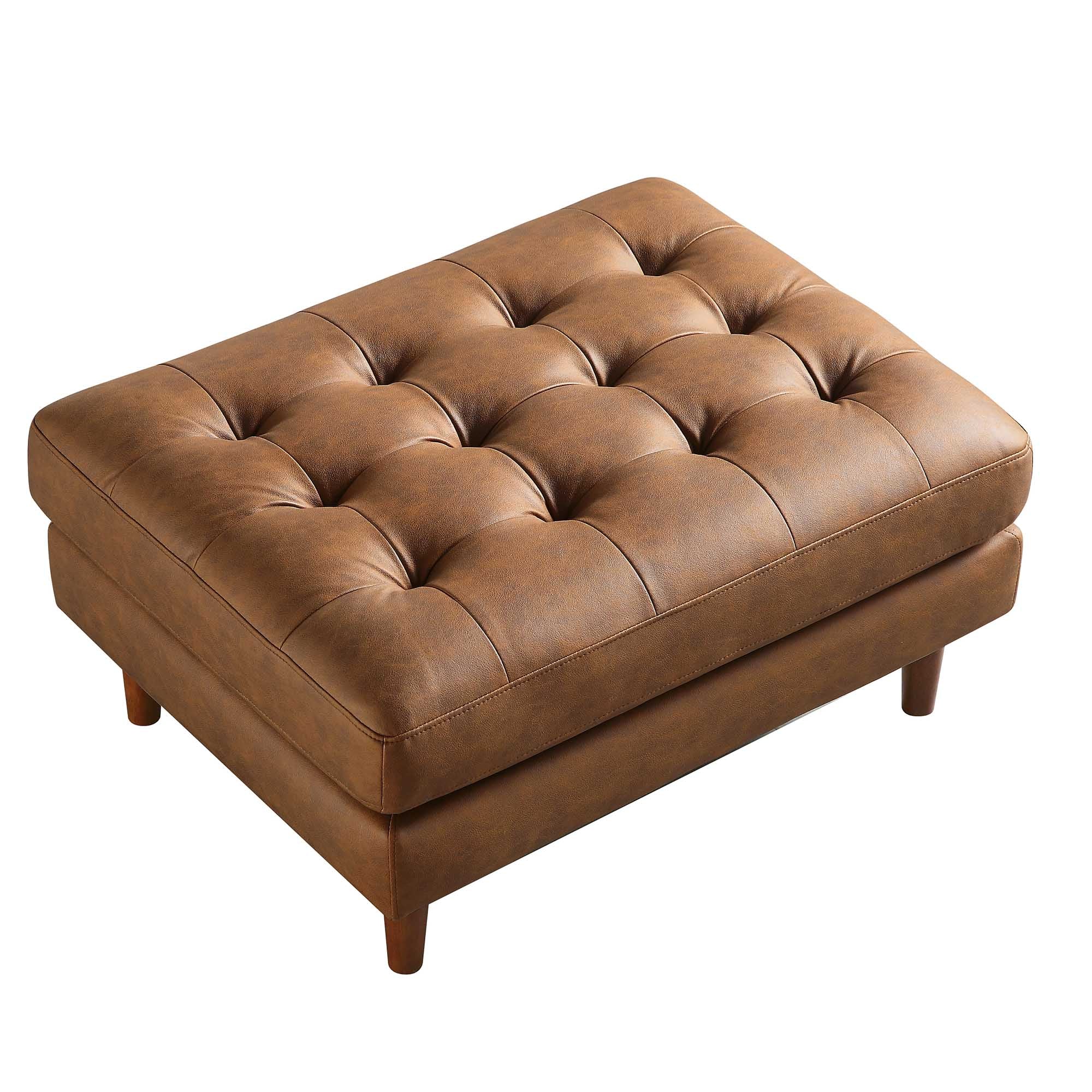 Henrietta Ottoman, Tan Faux Suede - Image 6