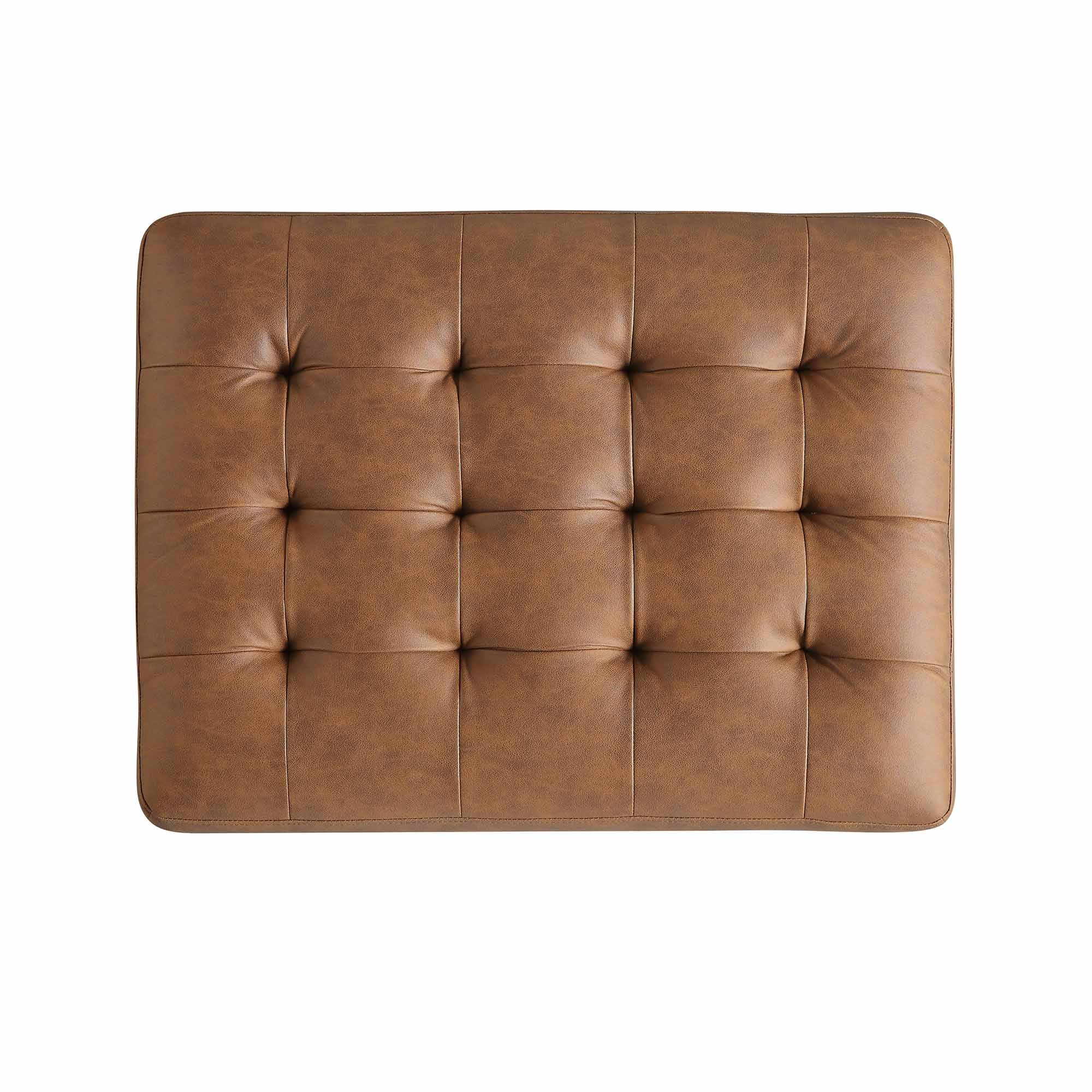 Henrietta Ottoman, Tan Faux Suede - Image 9