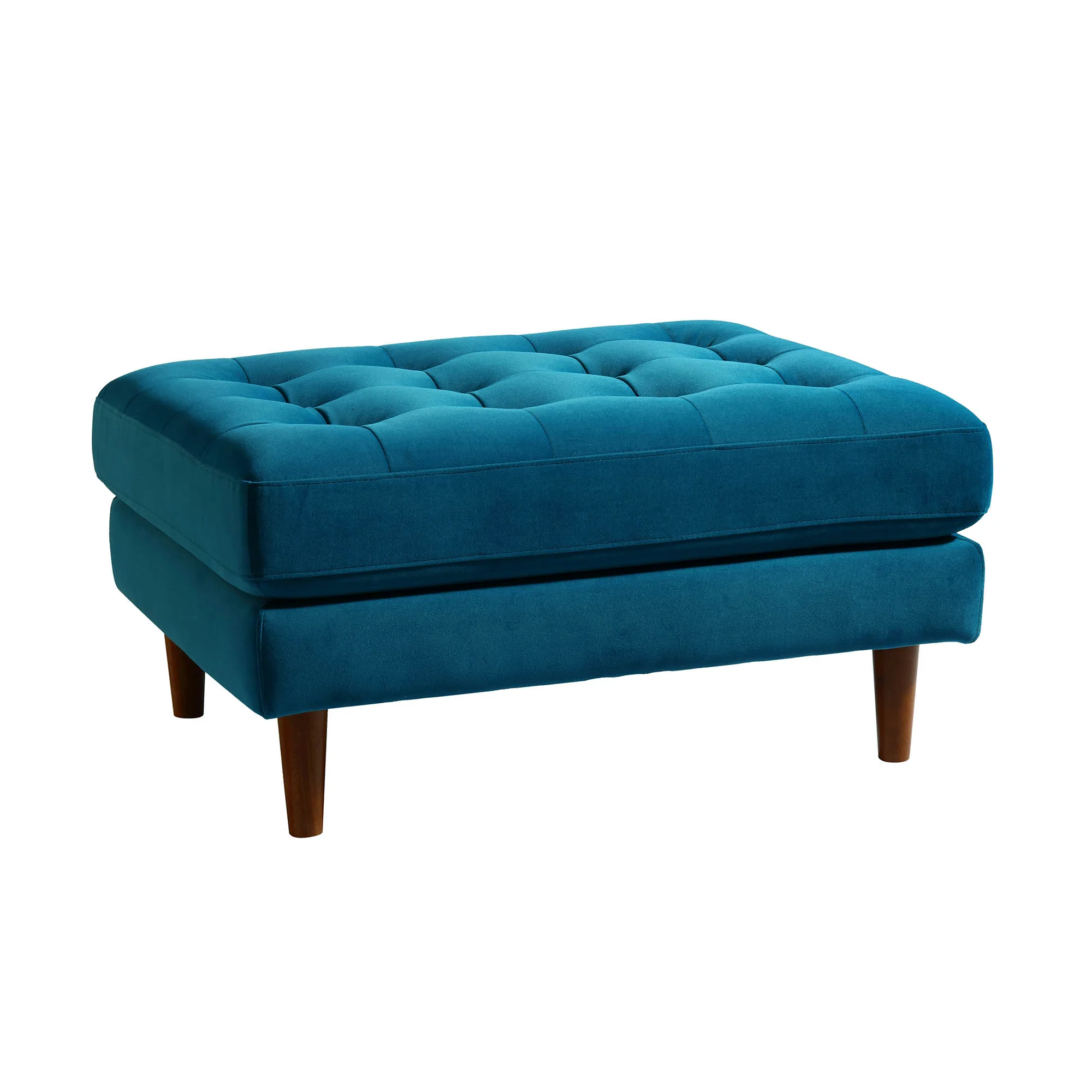 Henrietta Ottoman, Teal Velvet - Image 5