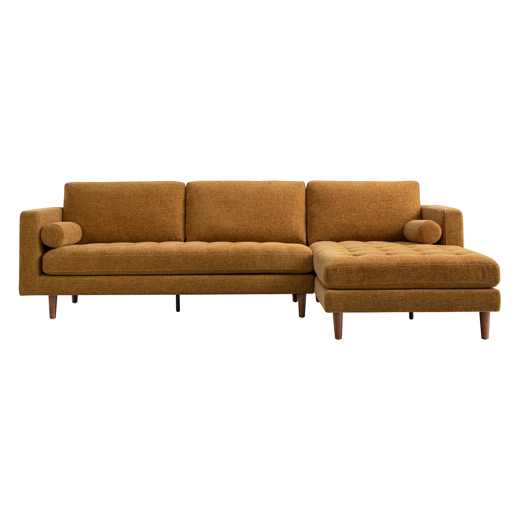 Henrietta Spiced Honey Chenille Grand 4-Seater Chaise End Sofa, Right Hand Facing - Image 7