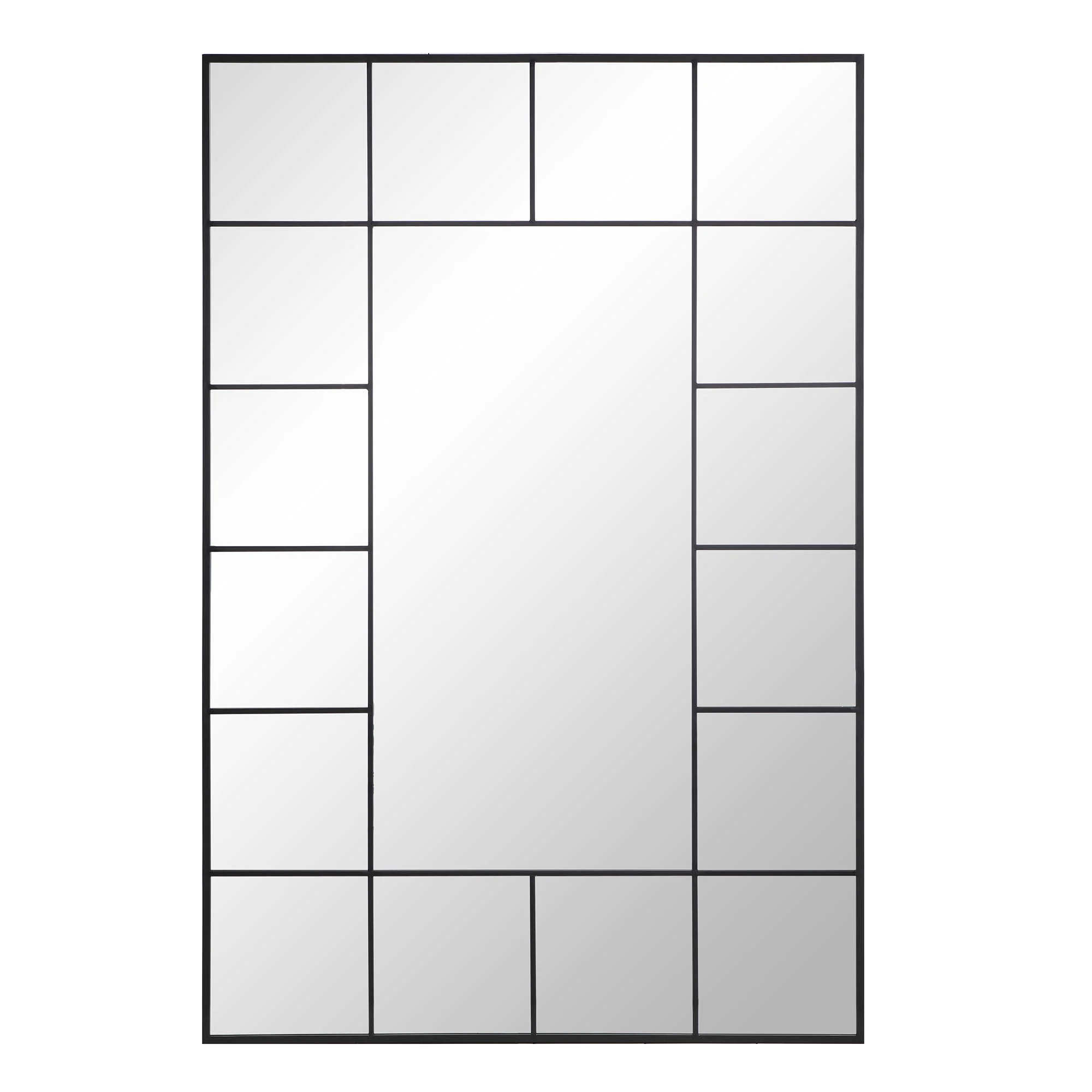 Herbert Full Length Metal Frame Window Mirror 180 x 120 cm, Black - Image 3