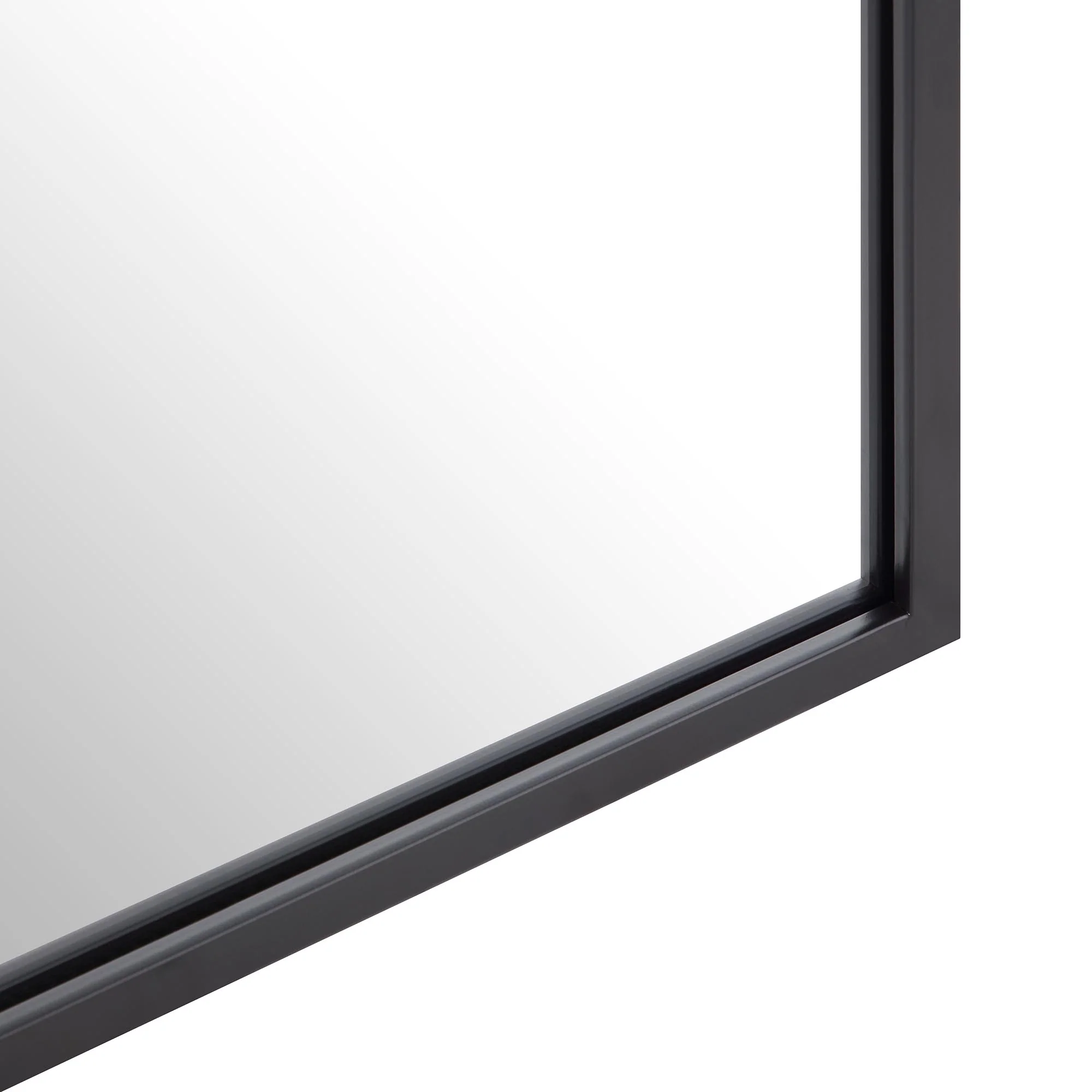 Herbert Full Length Metal Frame Window Mirror 180 x 120 cm, Black - Image 7