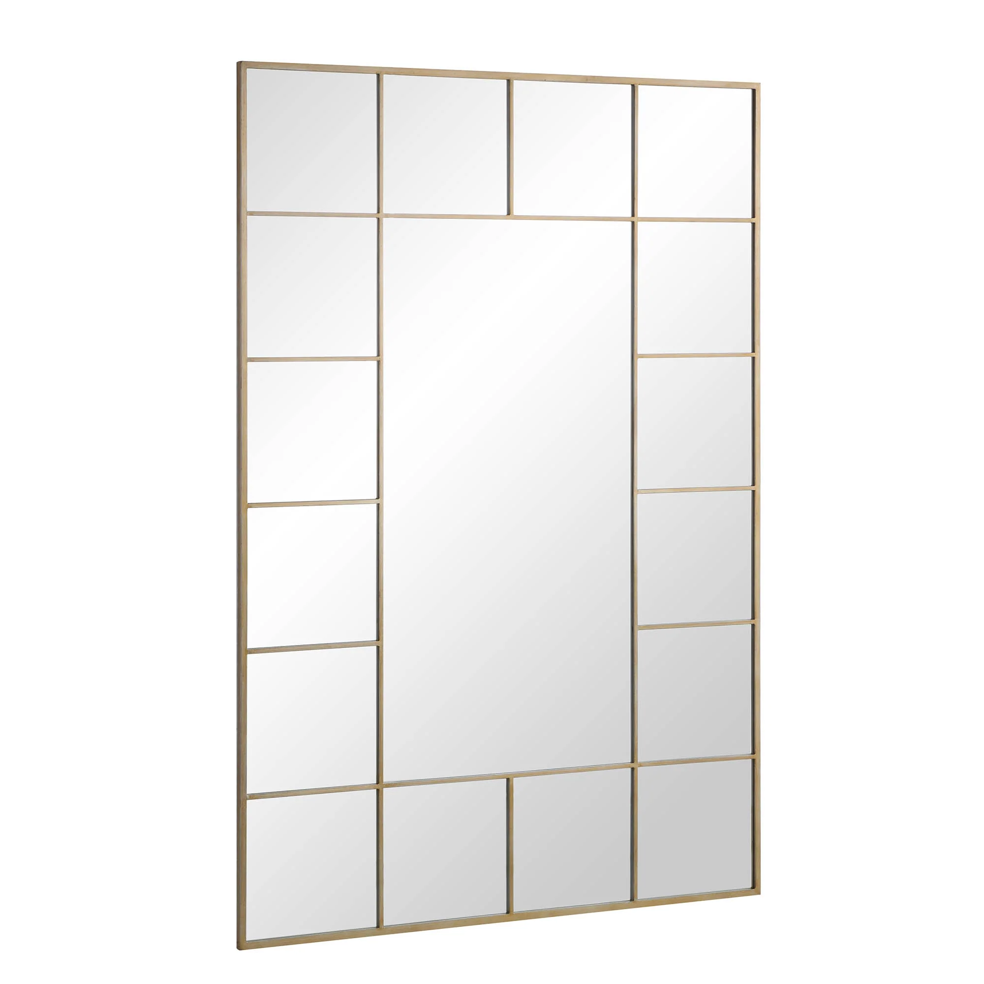 Herbert Full Length Metal Frame Window Mirror 180 x 120 cm, Antique Silver Effect - Image 4