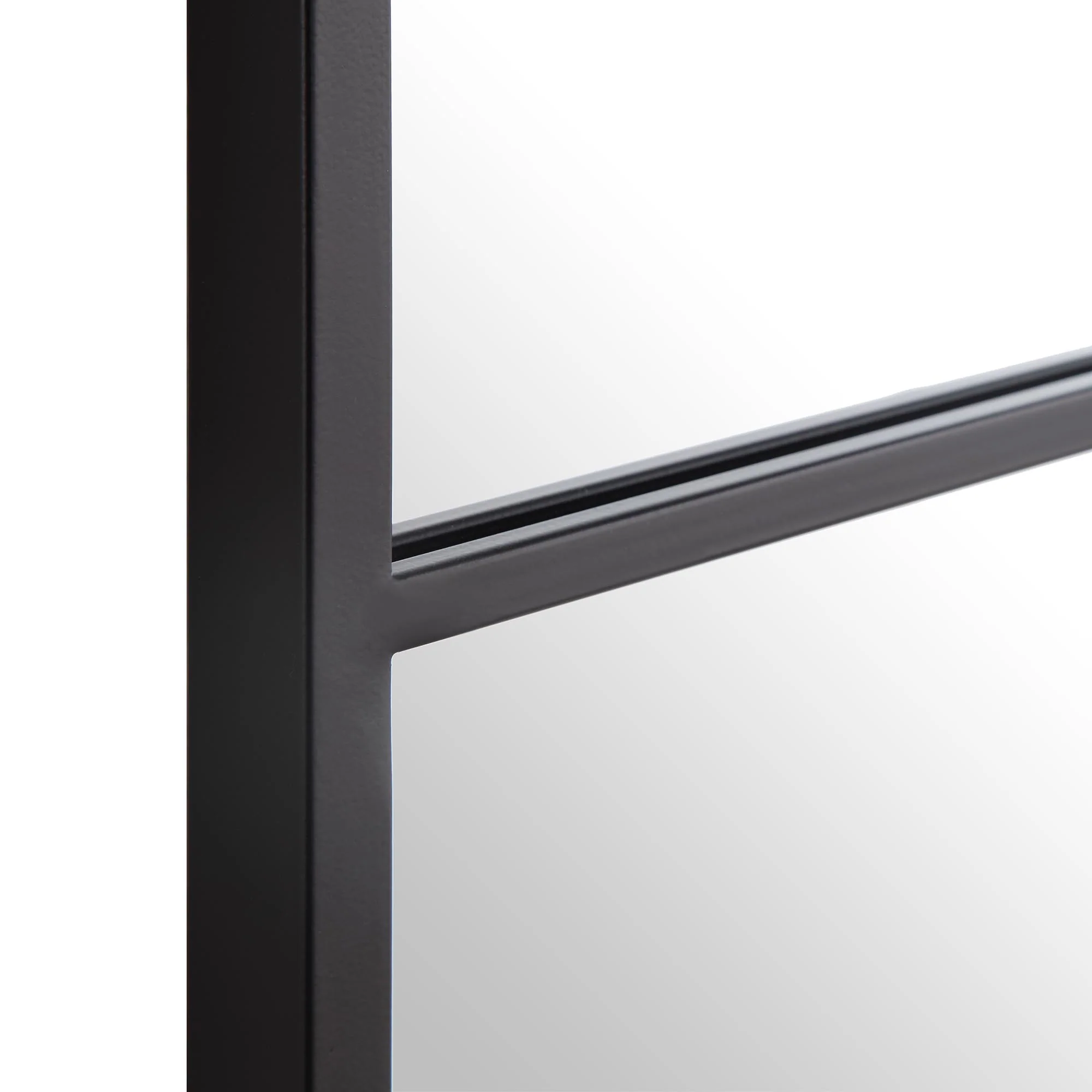Herbert Industrial Metal Window Mirror 120 x 120 cm, Black - Image 6