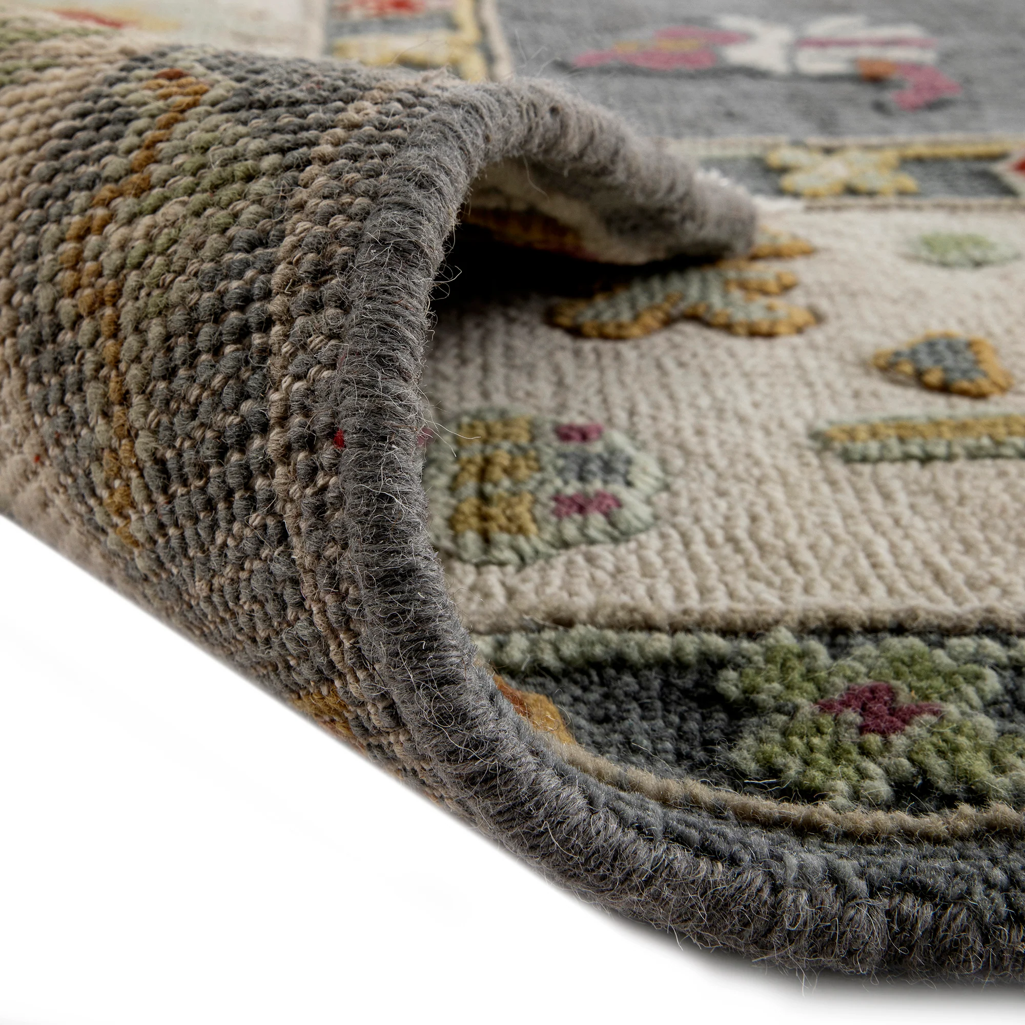 Premium Hand-Knotted Heritage Collection Oushak Enchanted Floral New Zealand Wool Rug - Image 5