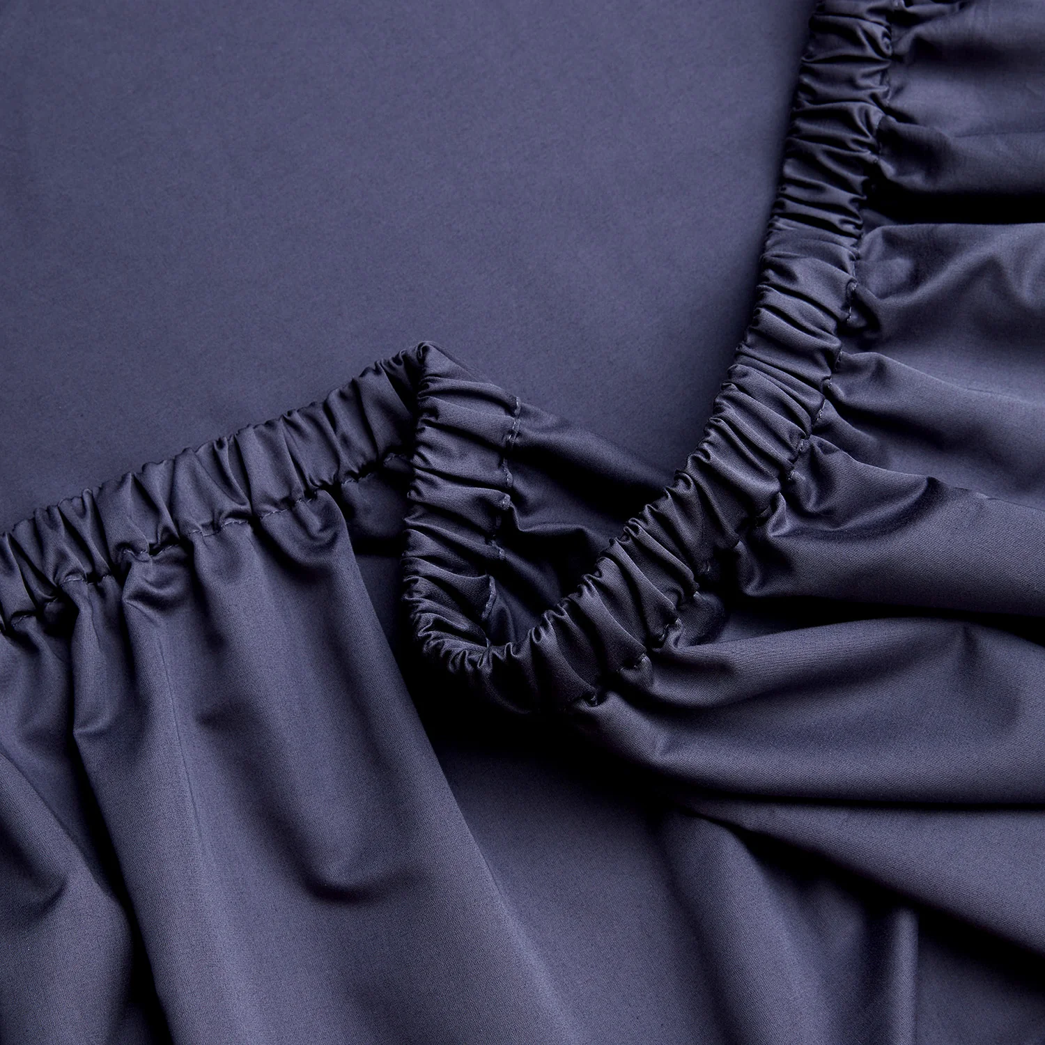 Hotel Collection 600 Thread Count Cotton Sateen Deep Fitted Sheet - Navy - Image 2